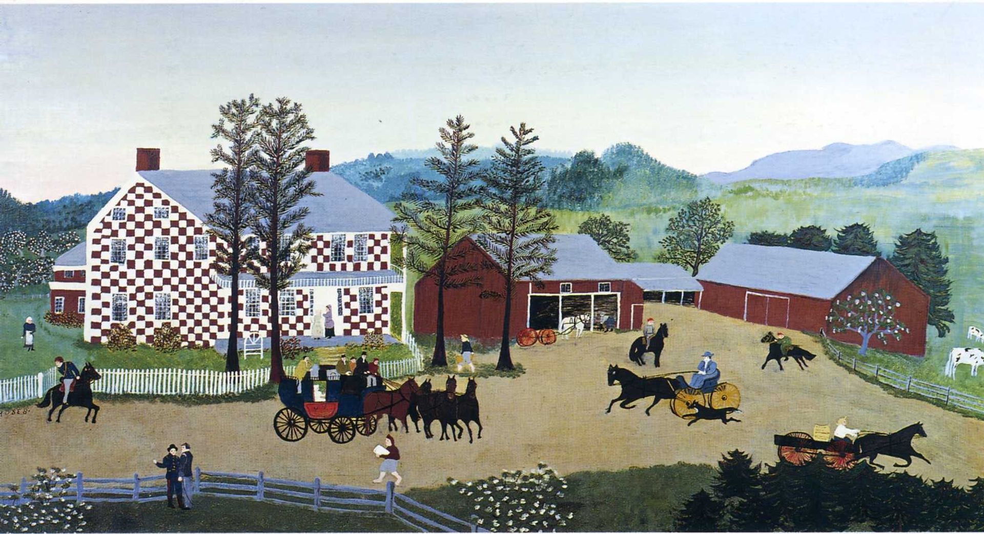 Checkered House by Grandma Moses