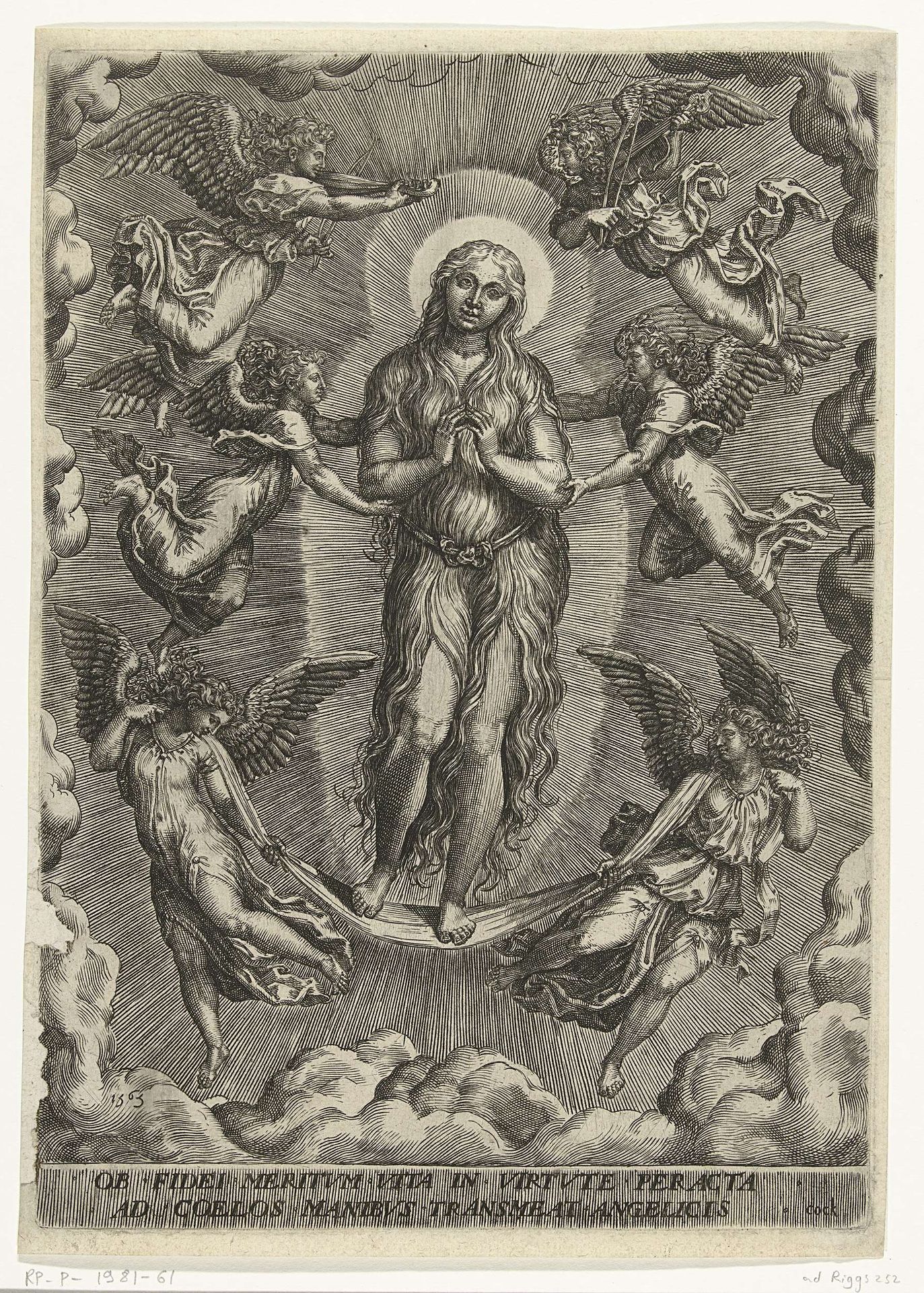 Hemelvaart van Maria Magdalena by Hieronymus Cock