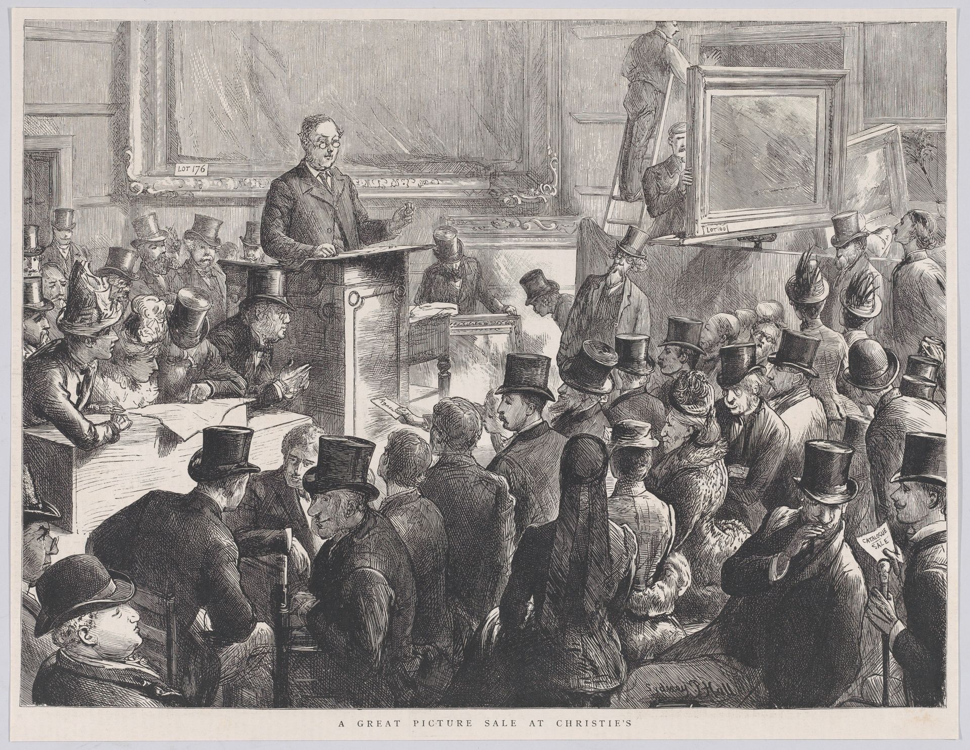 A Great Picture Sale at Christie's, from "The Graphic" by Sydney Prior Hall