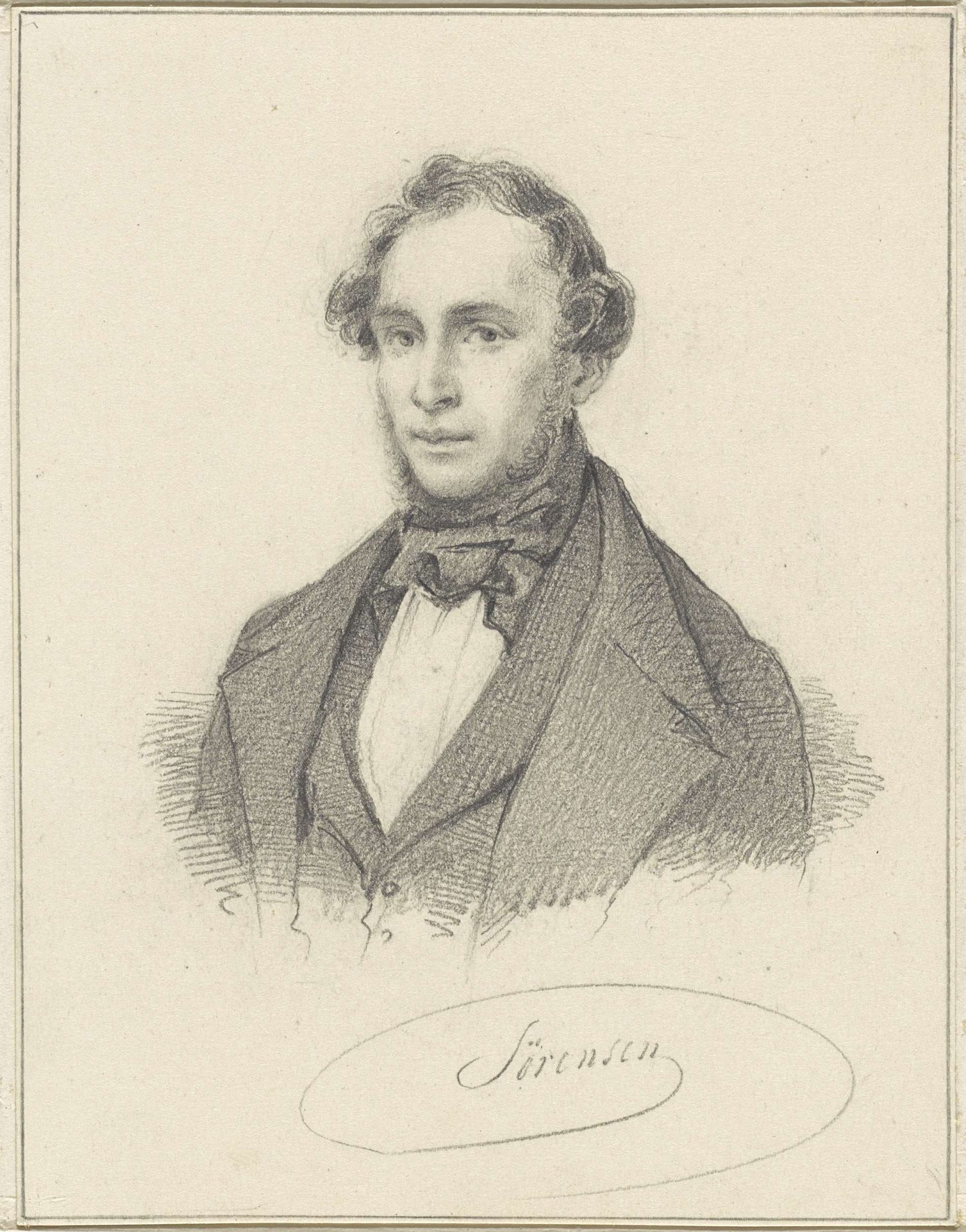 Zelfportret van Jacobus Sörensen by Jacobus Sörensen