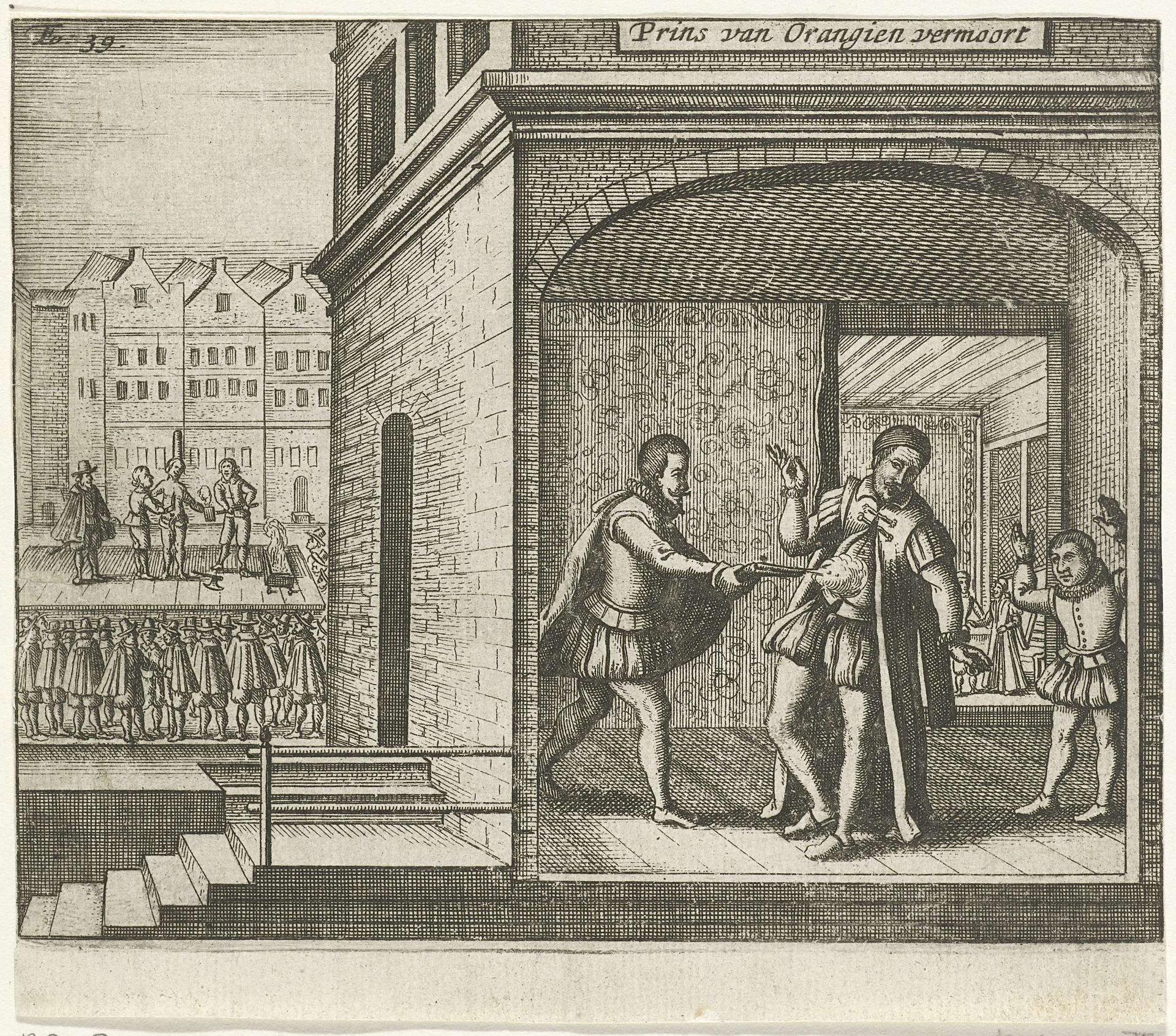 Moord op de prins van Oranje, 1584 by Anonymous