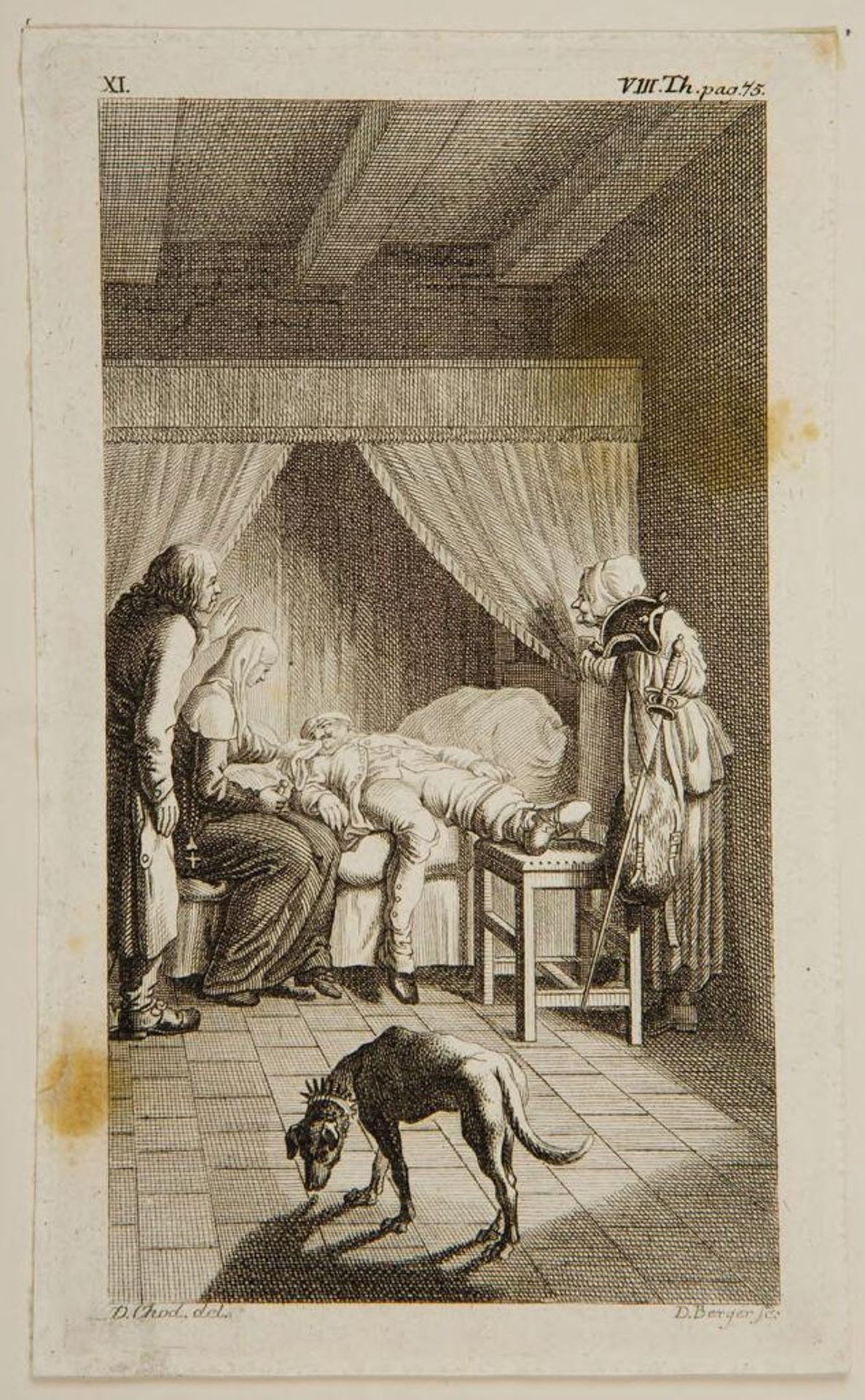 Illustration to Tristram Shandy, VII Th., p.134: A Couple Dancing Out of Doors by Daniel Berger