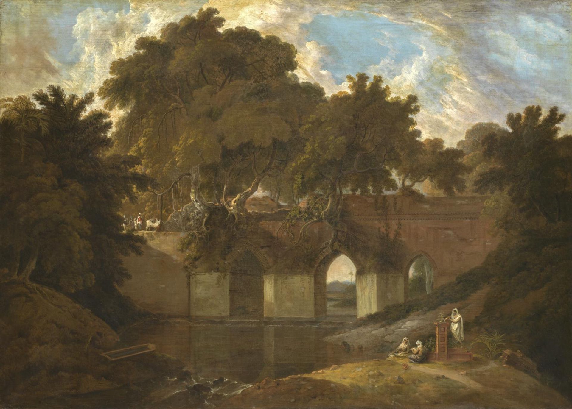 Bridge near Rajmahal, Bihar by Thomas Daniell