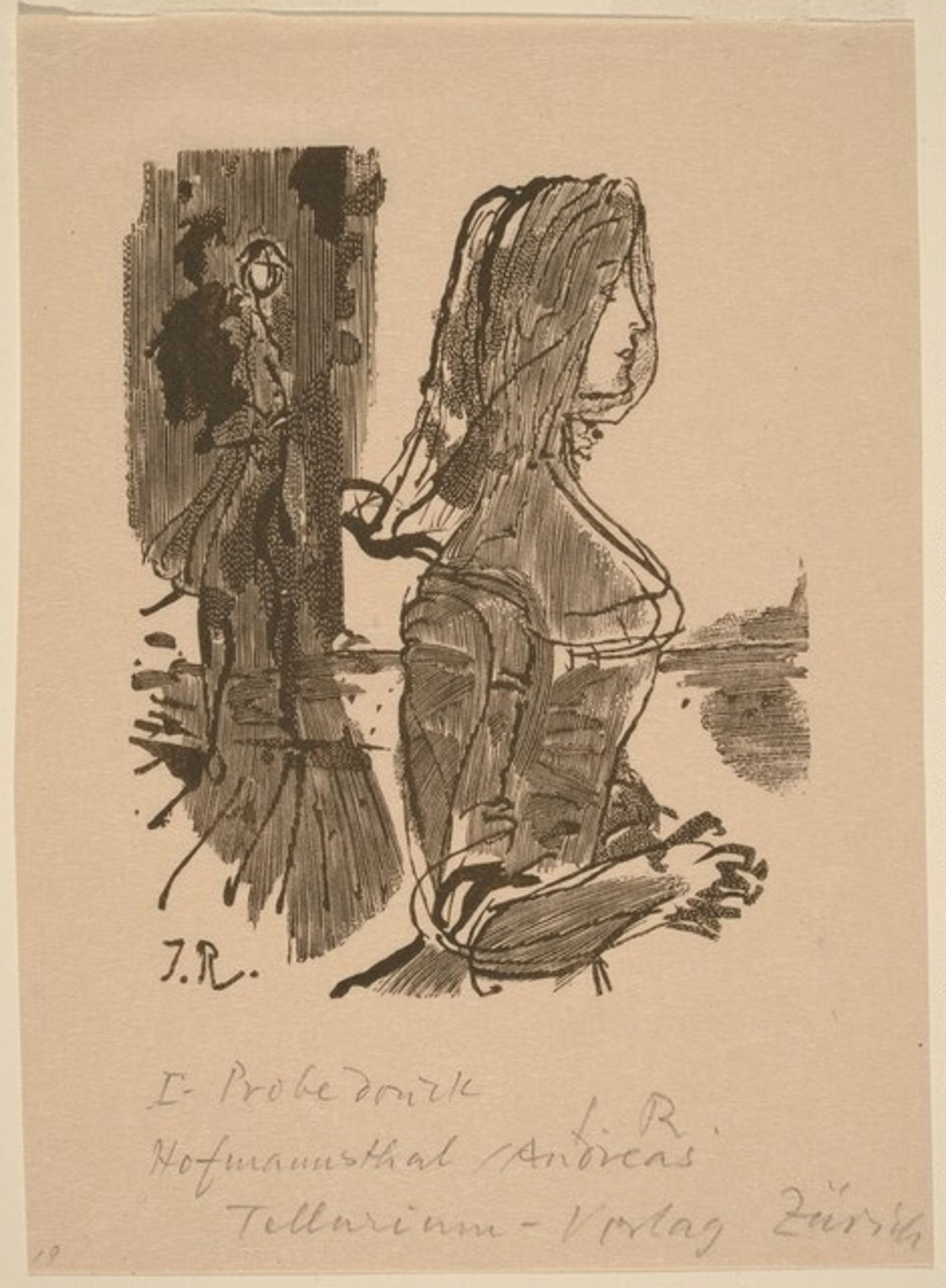 Illustration to V. Hofmannsthal, "Andreas" by Imre Reiner