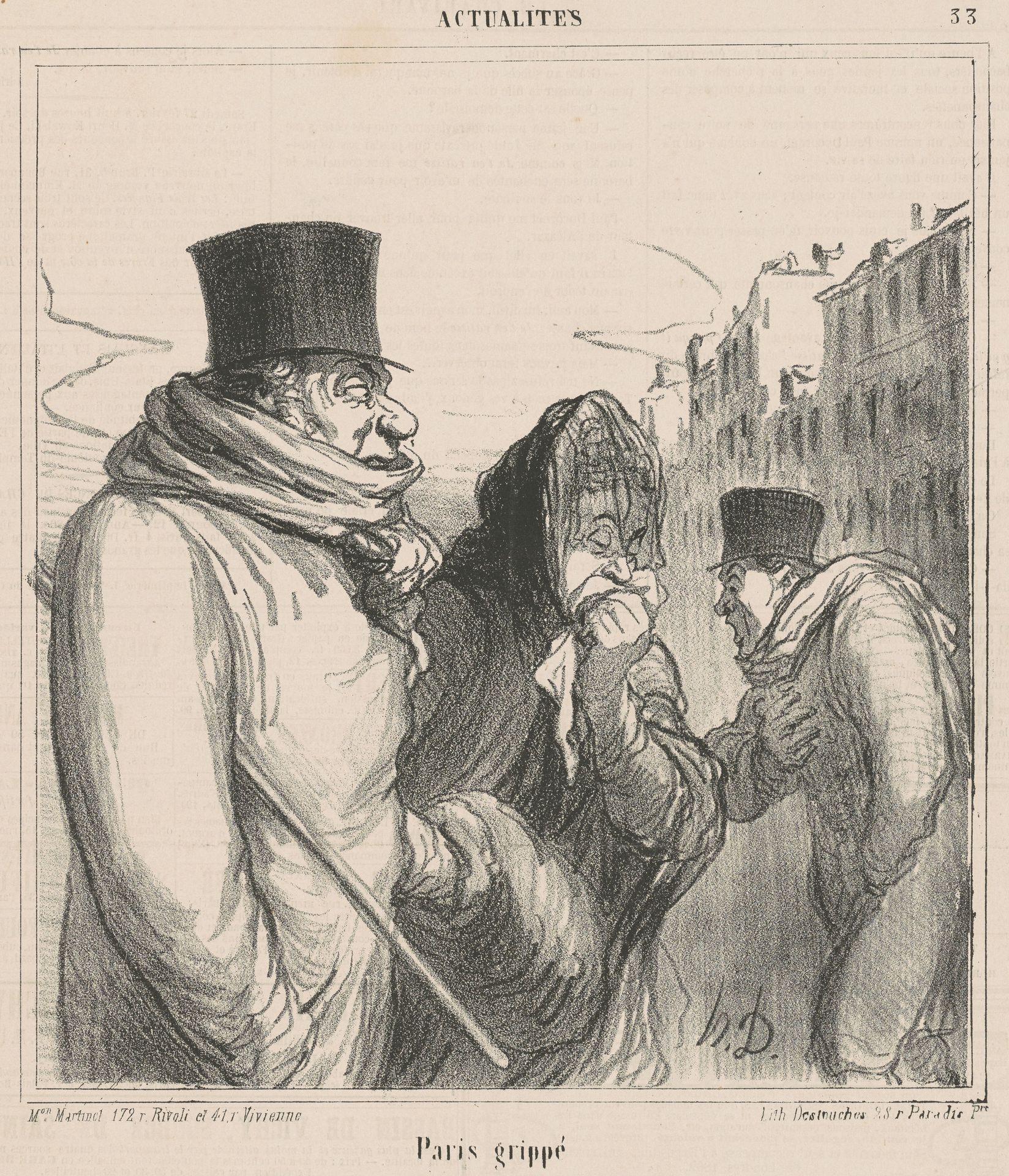 Paris grippé by Honoré Daumier