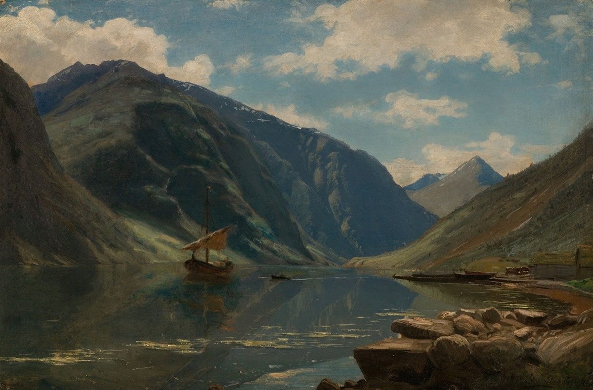 Fra Sognefjord by Amaldus Nielsen