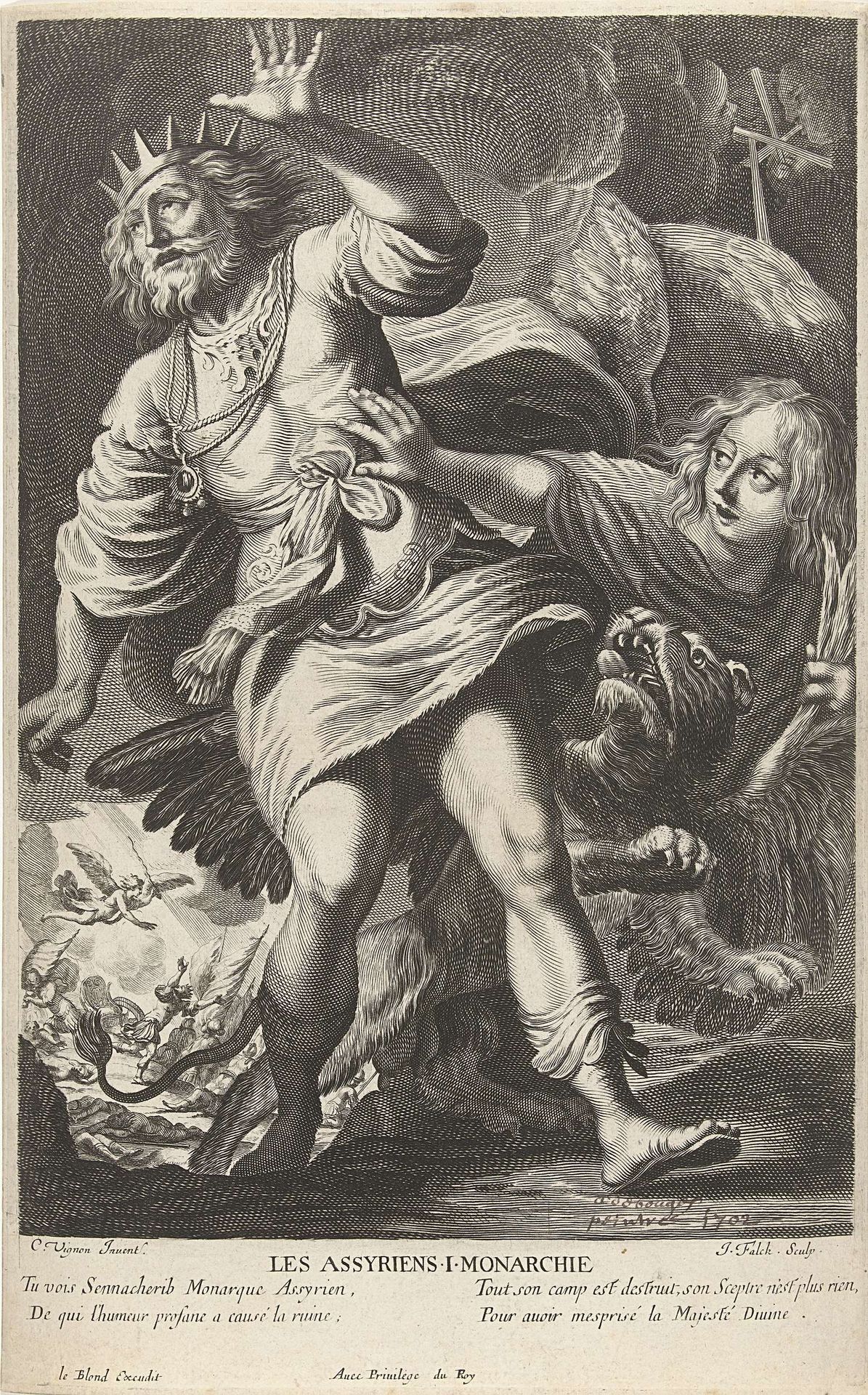 Assyriërs - het Rijk van Sanherib verwoest by Jeremias Falck