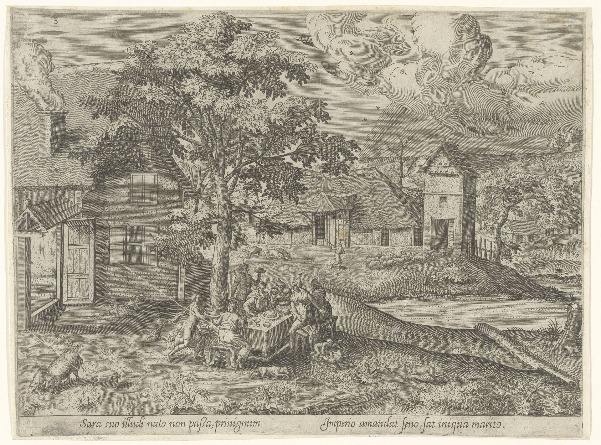 Maaltijd voor een huis by Philips Galle
