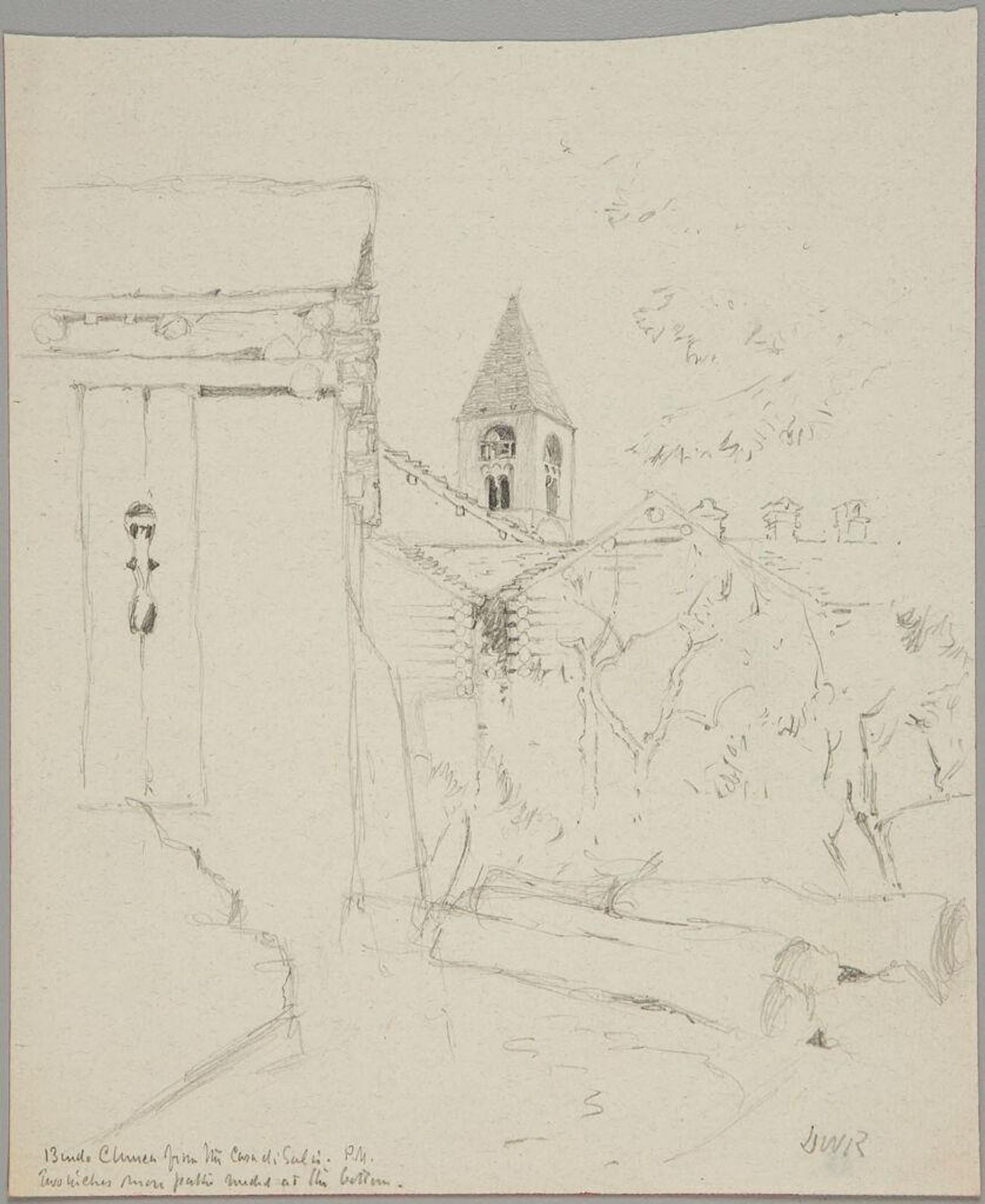 View of the Bondo Church, Switzerland by Denman Waldo Ross