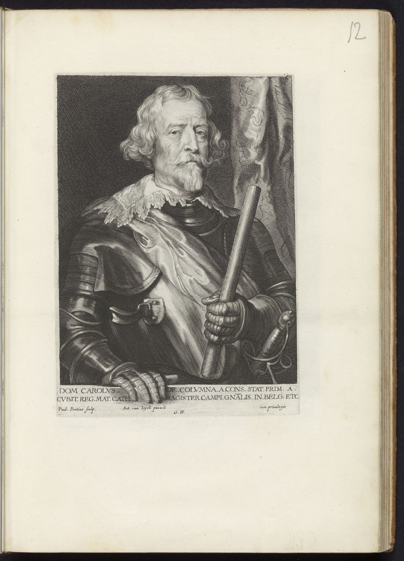 Portret van Carlos Coloma, markies de la Espinar by Paulus Pontius