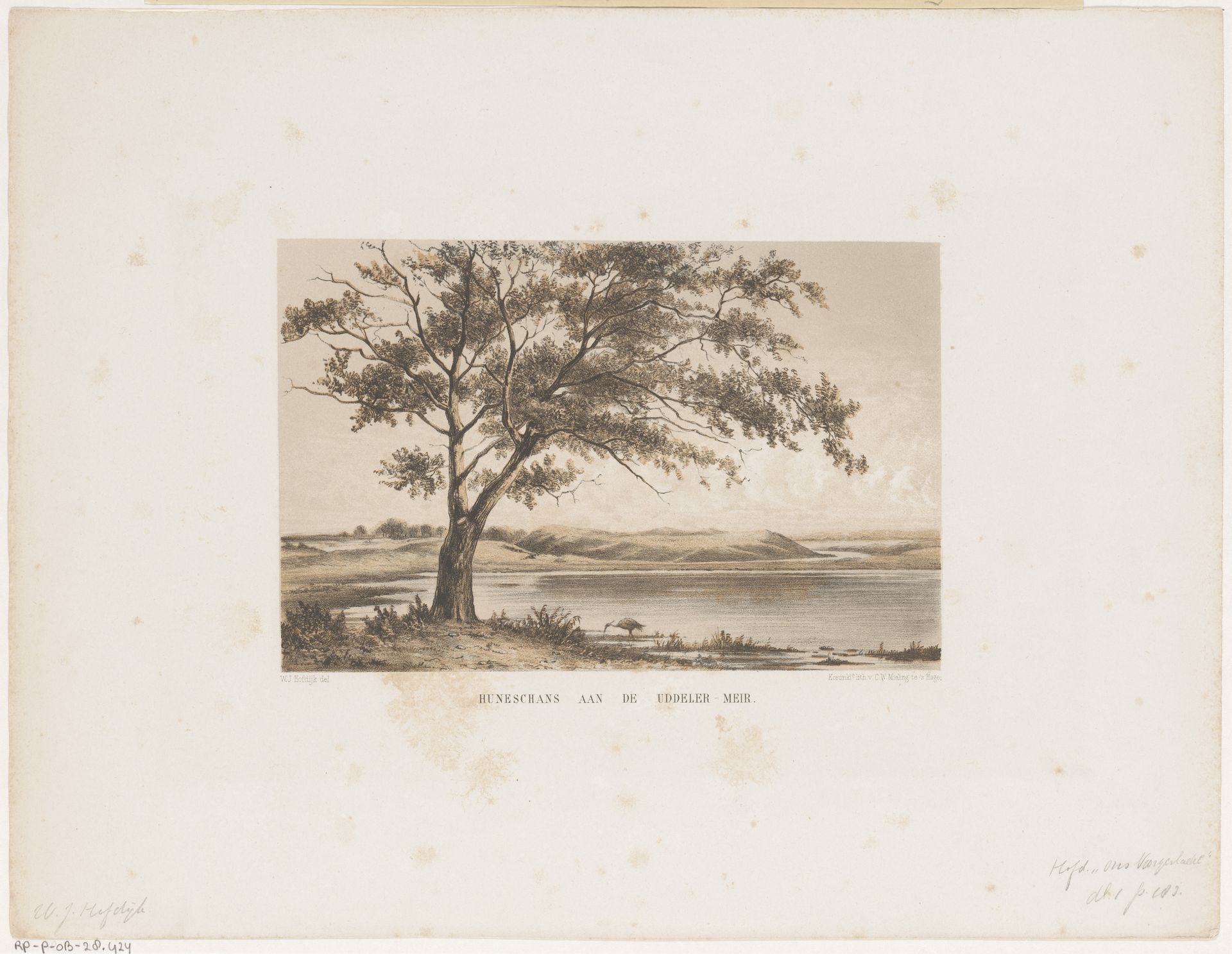 Huneschans aan de Uddeler Meer by Willem Jacob Hofdijk