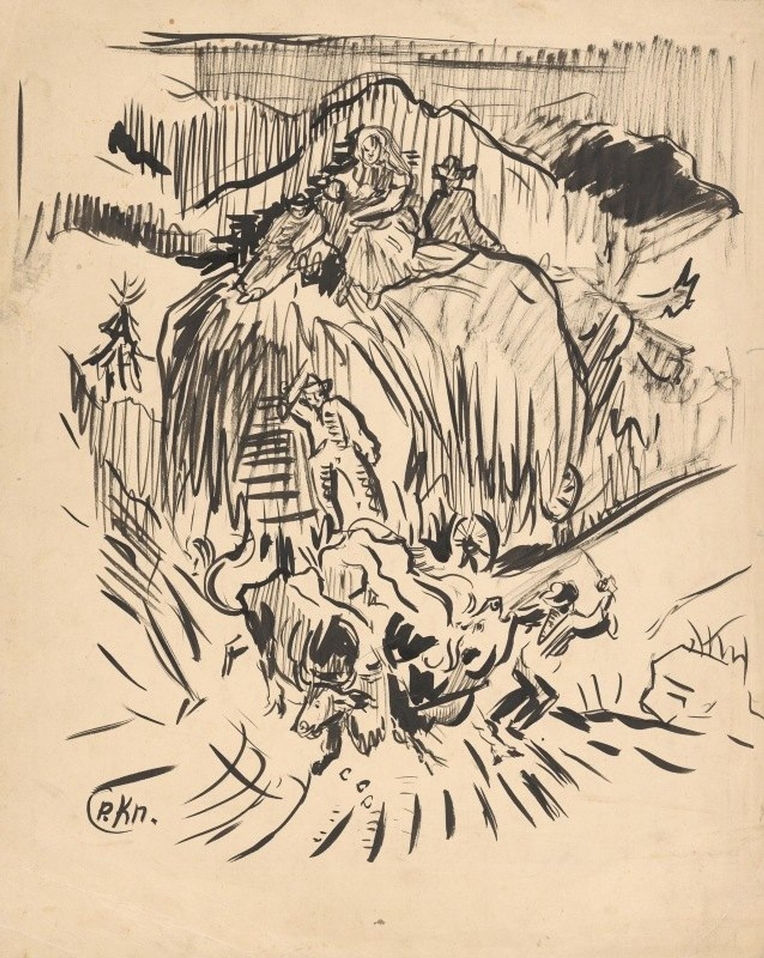 Carting Grain by Arnold Peter Weisz-Kubínčan
