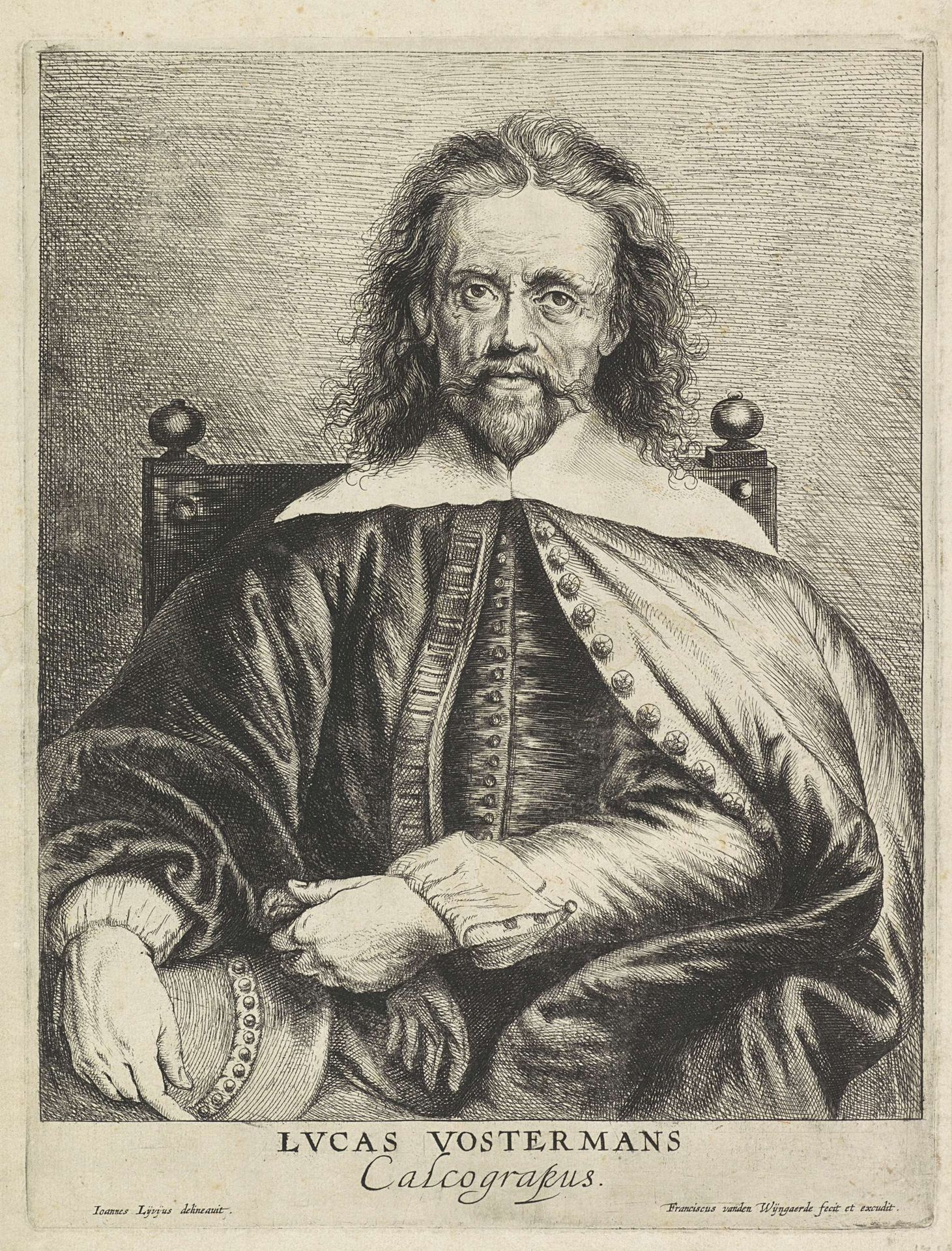 Portret van de graveur Lucas Vorsterman (I) by Frans van den Wijngaerde
