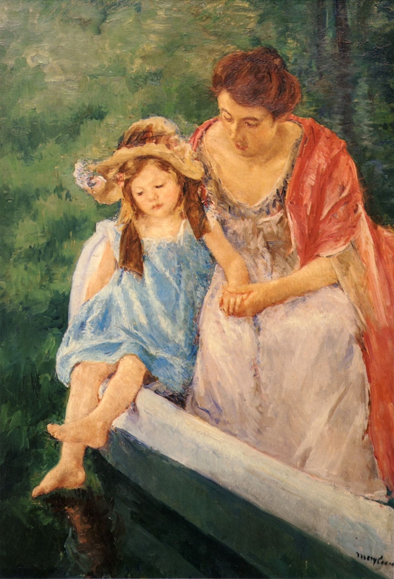 Mother And Child In A Boat by Mary Cassatt