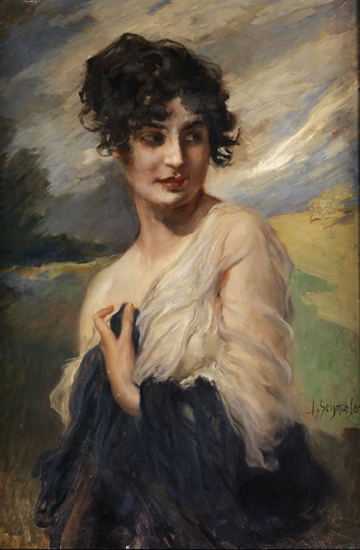 Damenbildnis by Leopold Schmutzler