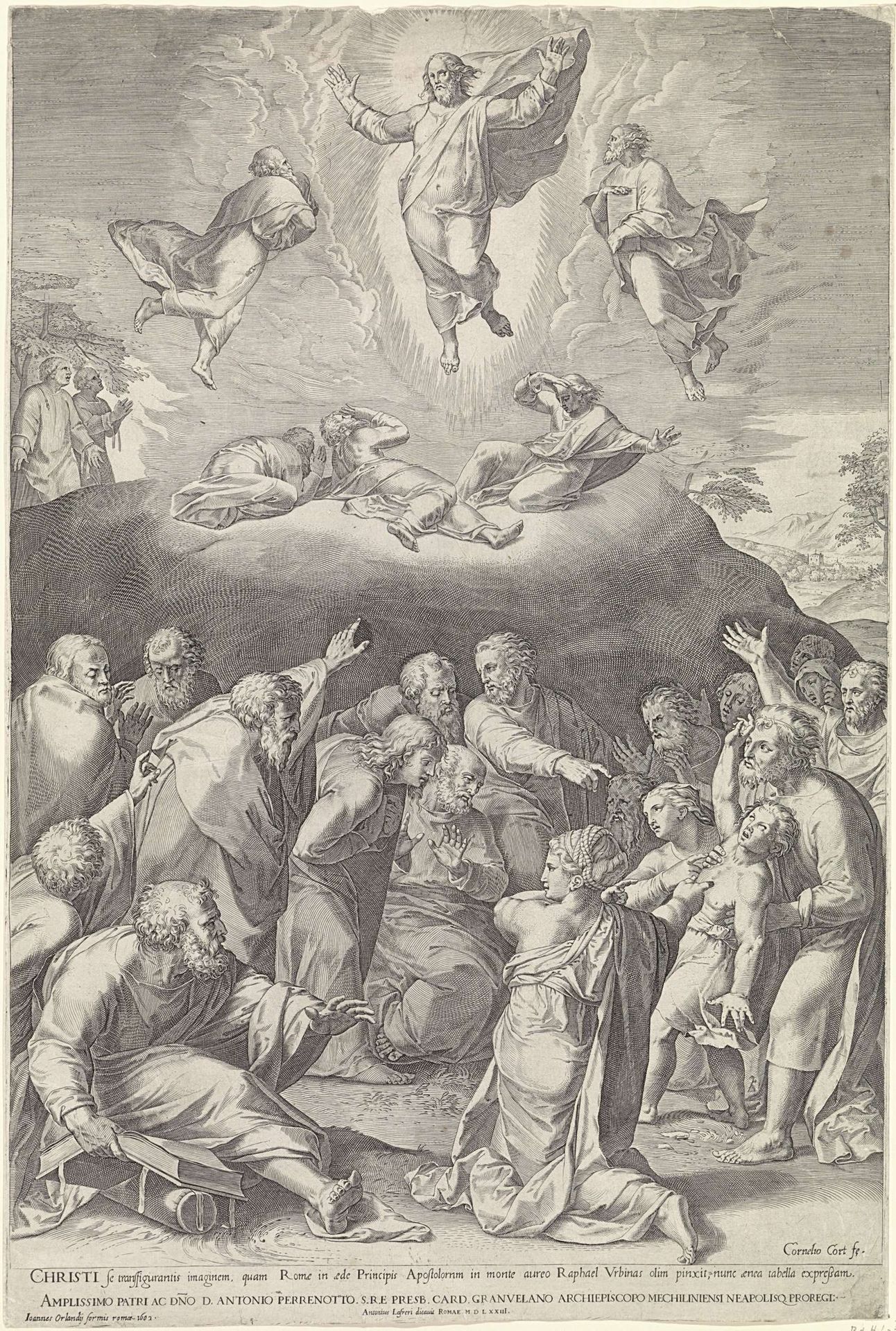 Transfiguratie op de berg Tabor by Cornelis Cort