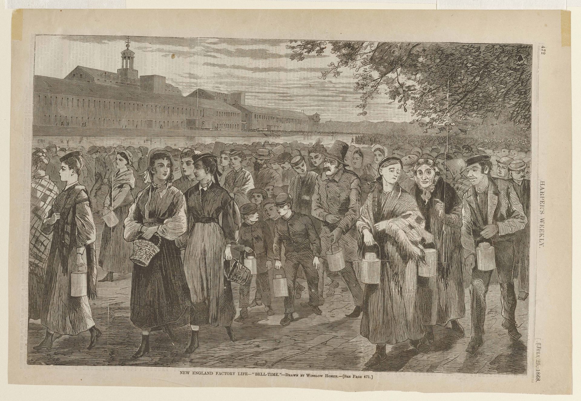 New England Factory Life - Bell-Time by Winslow Homer