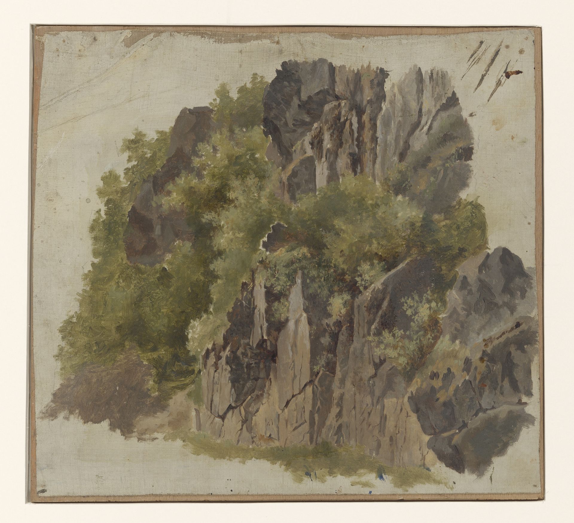 Rotsen en begroeiing by Johannes Tavenraat