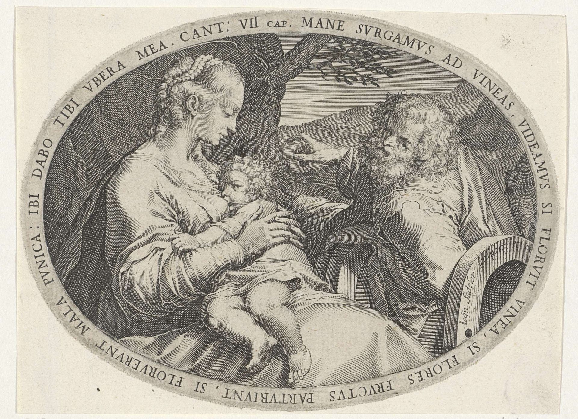 Rest on the Flight into Egypt by Johann Sadeler I