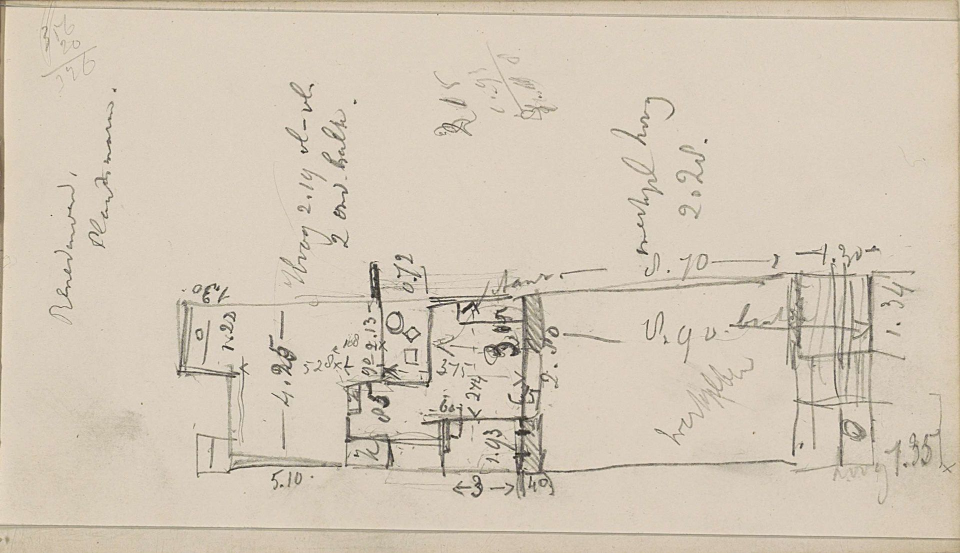 Plattegrond van een woning by Isaac Gosschalk