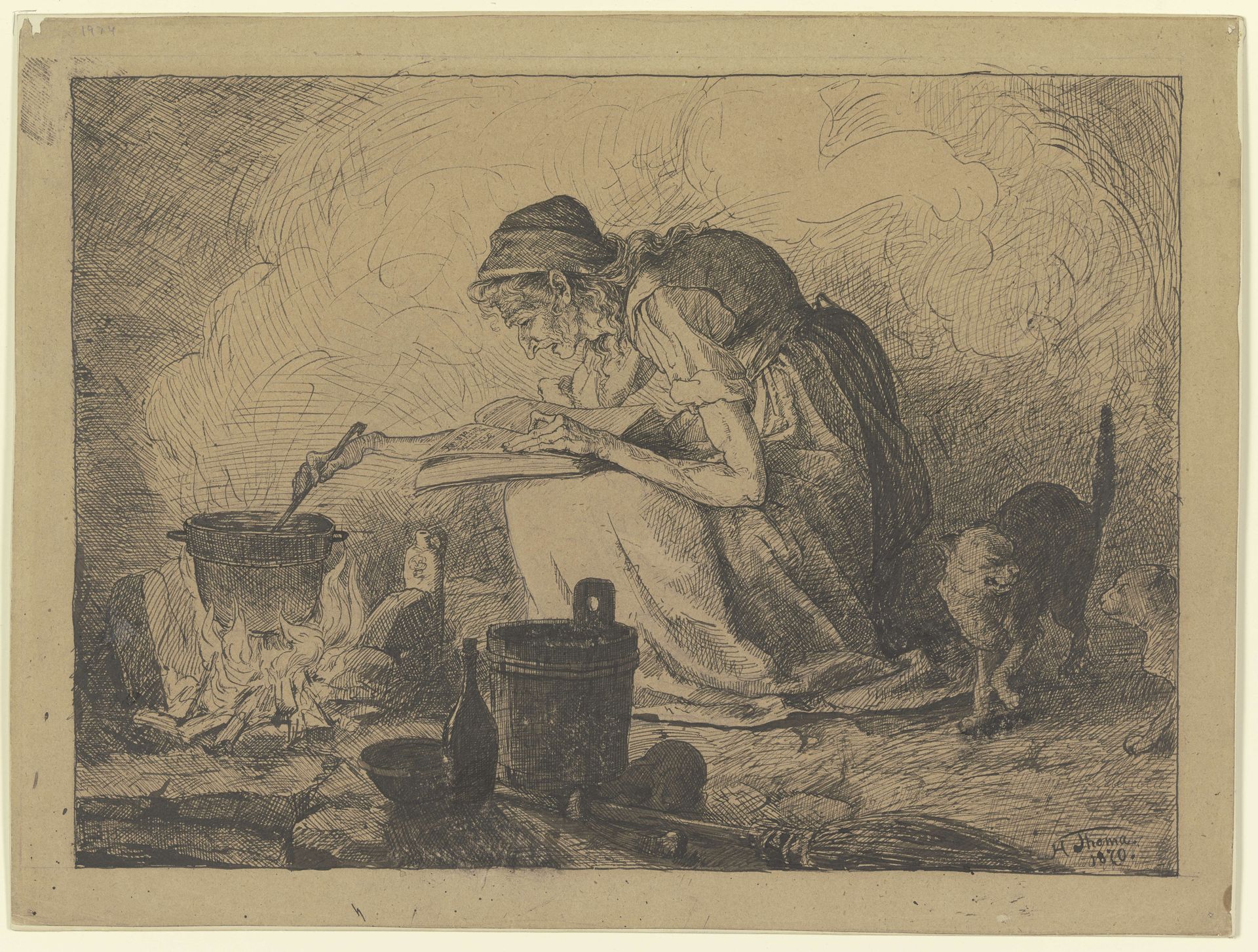 Witches' kitchen by Hans Thoma