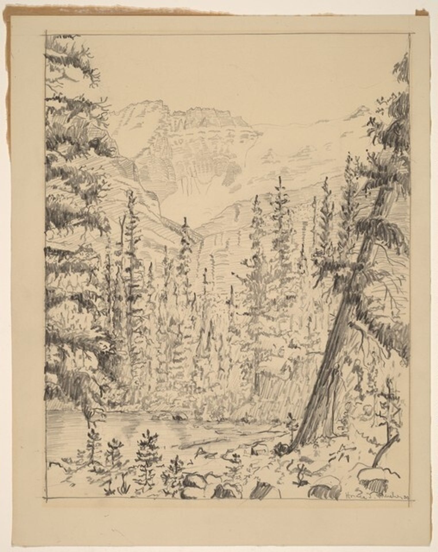 Lake O'Hara and Mt. Lefroy, British Columbia by Horace J. ? Prusher