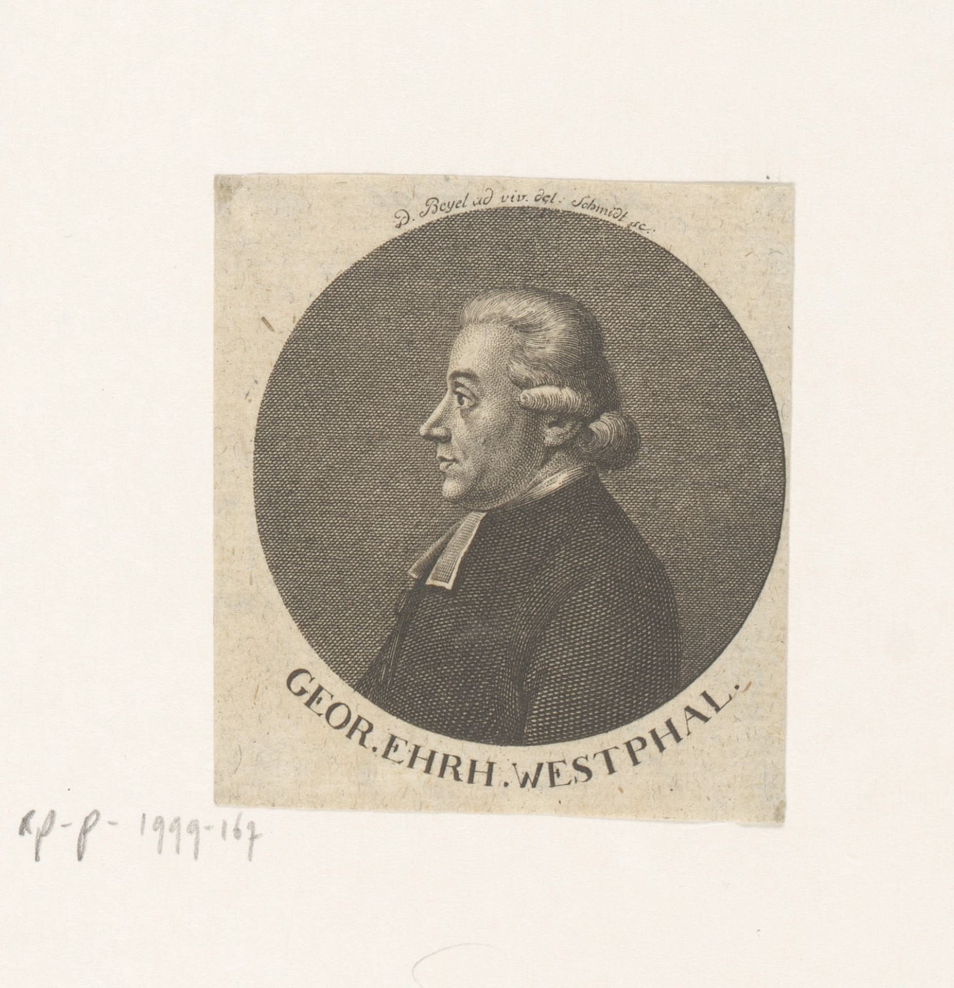 Portret van Georg Christian Erhard Westphal by Georg Christoph Schmidt