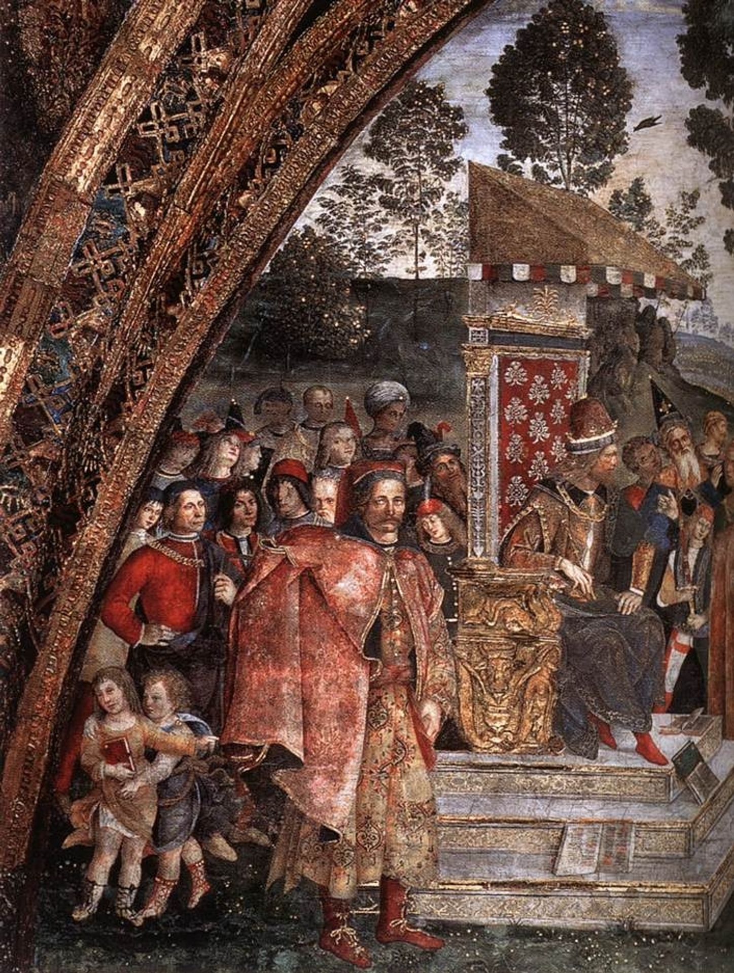 St Catherine's Disputation (detail) by Pinturicchio
