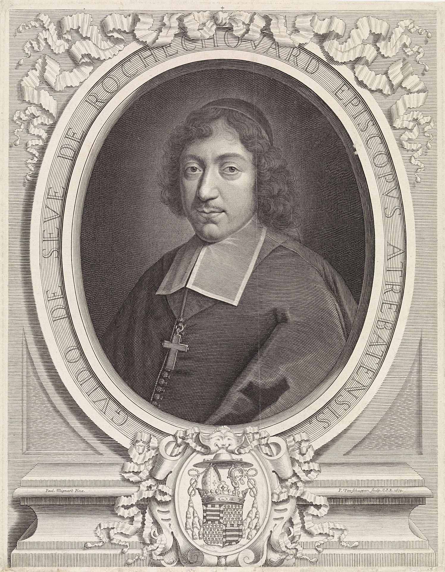 Portret van Guy de Sève de Rochechouart, bisschop van Arras by Pieter van Schuppen