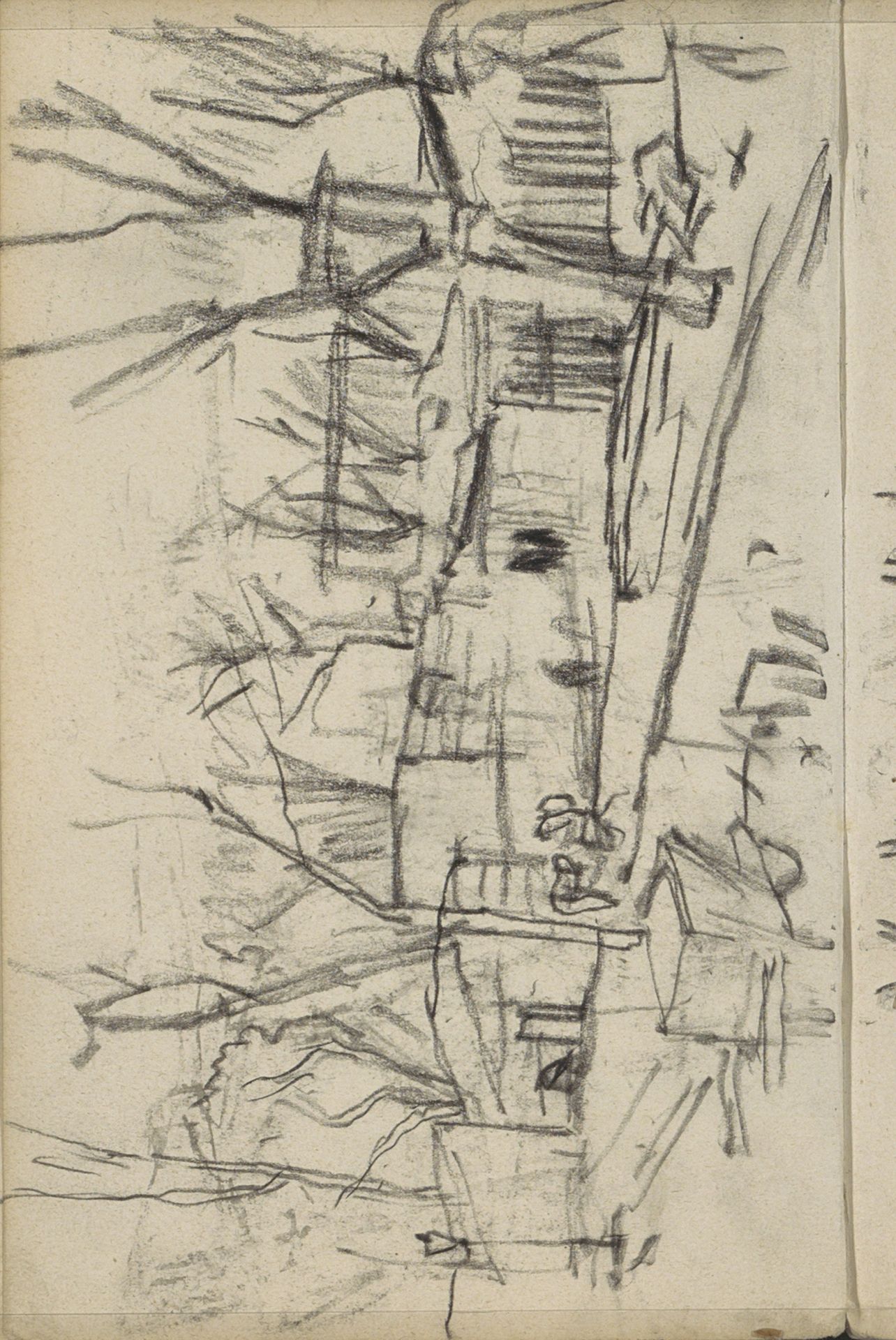 Gezicht op de sloop van huizen in de De Clercqstraat te Amsterdam by George Hendrik Breitner