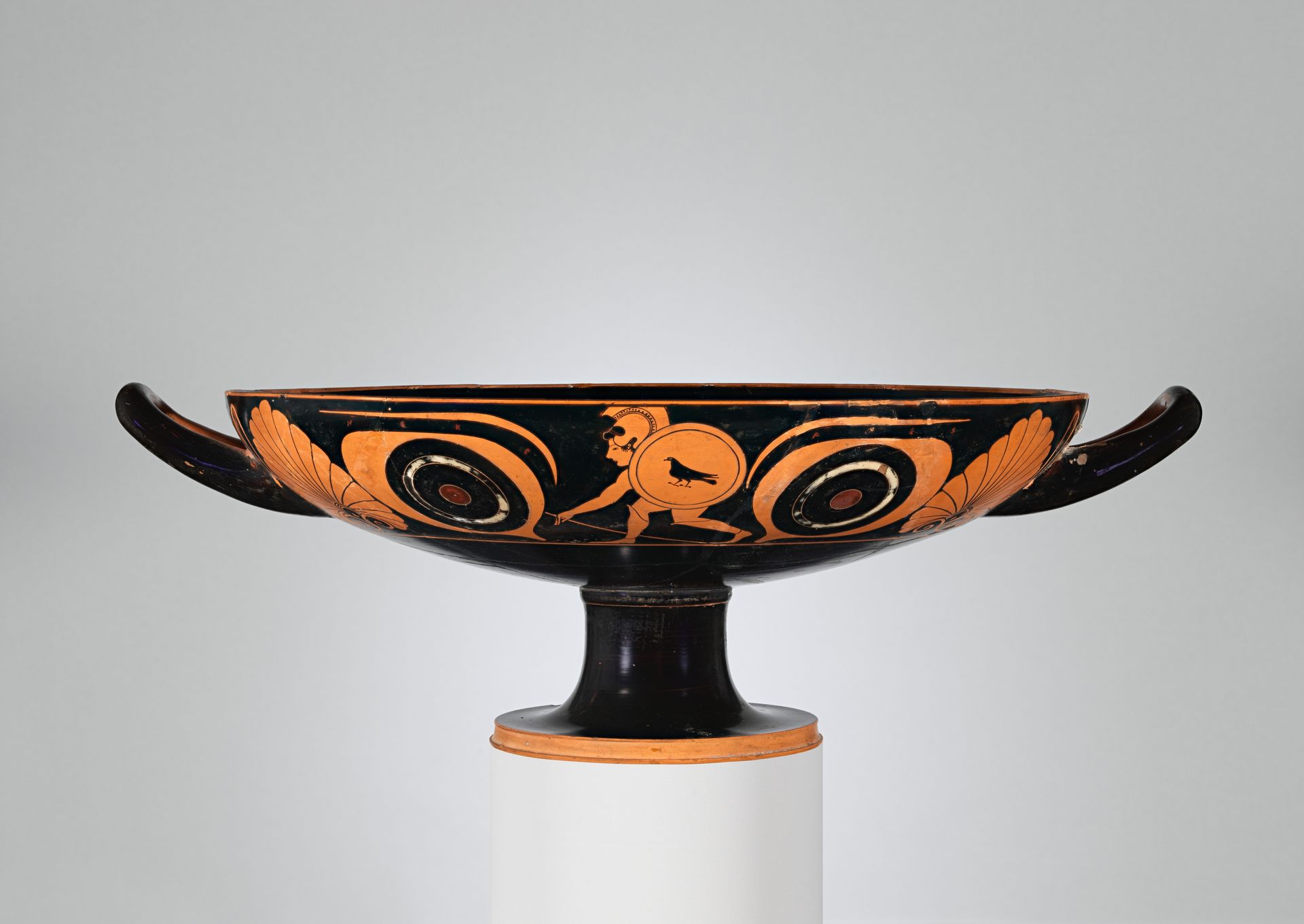 Terracotta kylix: eye-cup (drinking cup) by Pheidippos