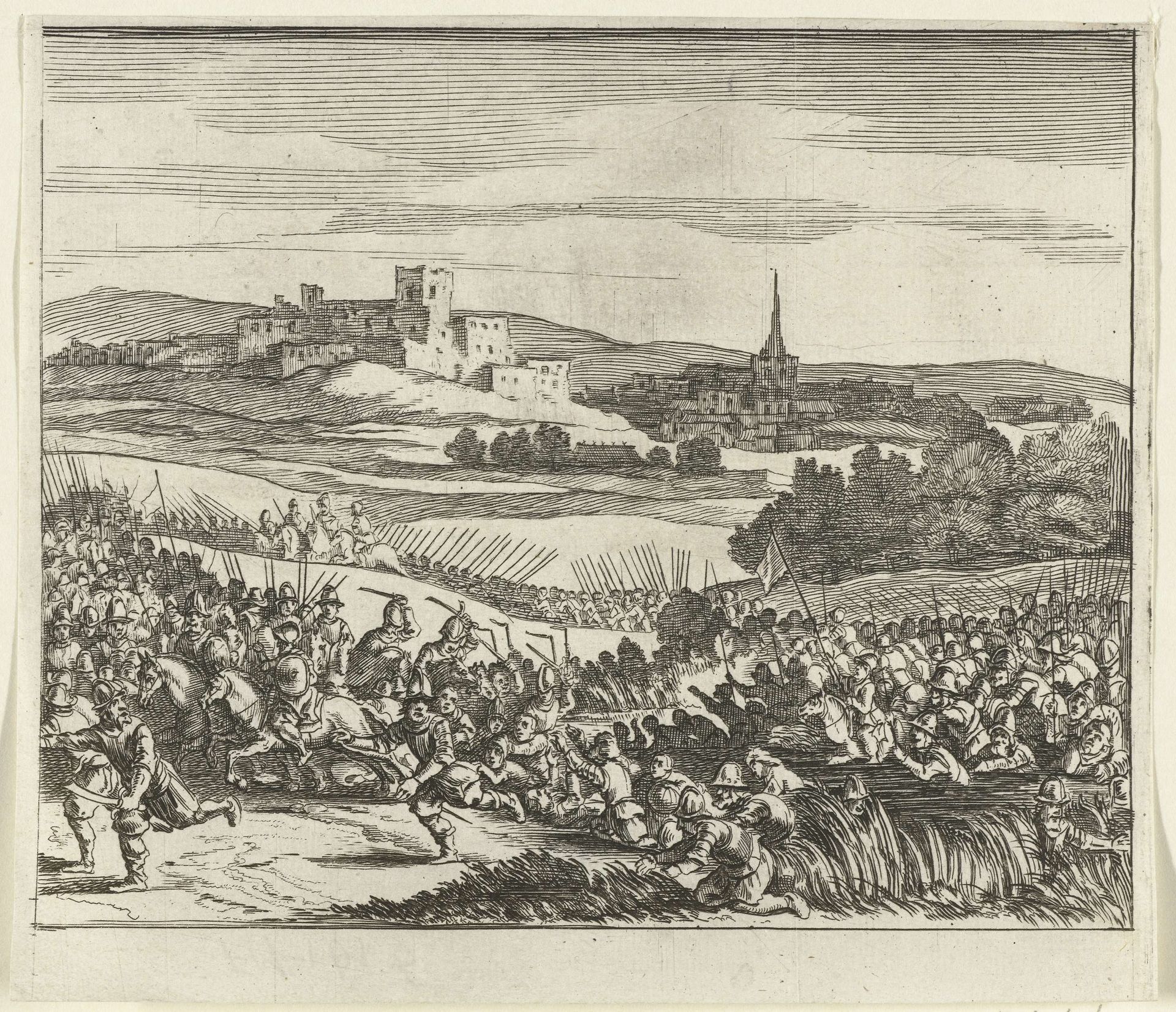 Nederlaag van Otto II, bisschop van Utrecht, bij de slag bij Ane, 28 juli 1227 by Anonymous