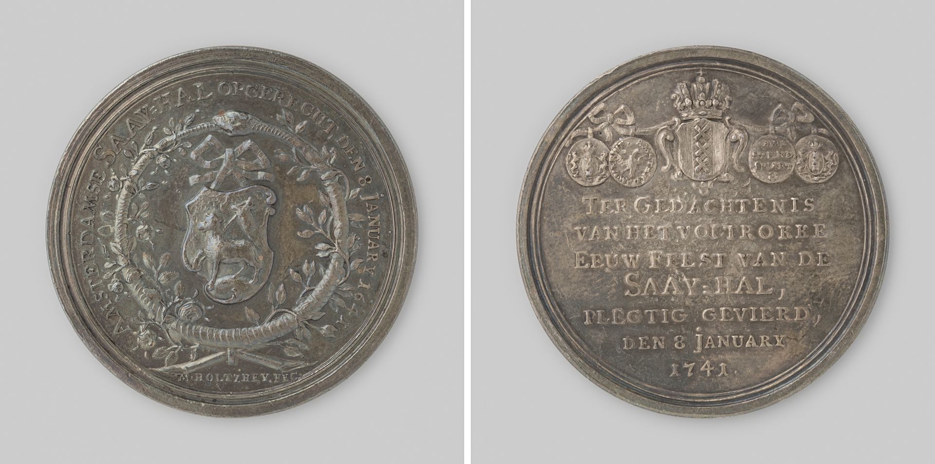 Eeuwfeest van de Saay-hal te Amsterdam 1741 by Martin Holtzhey