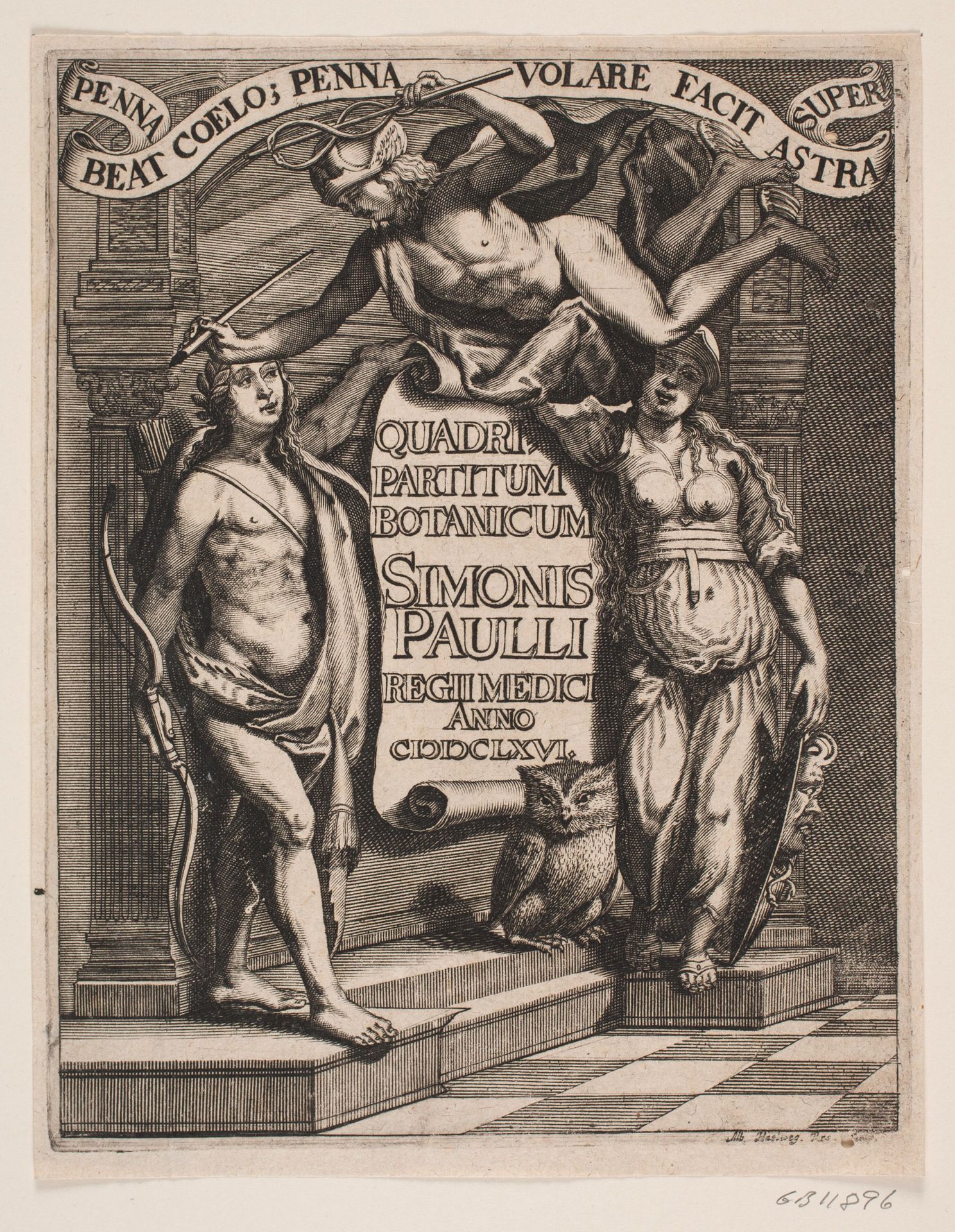 Titelblad til Simon Paulli, "Quadripartitum Botanicum", 1667 by Albert Haelwegh