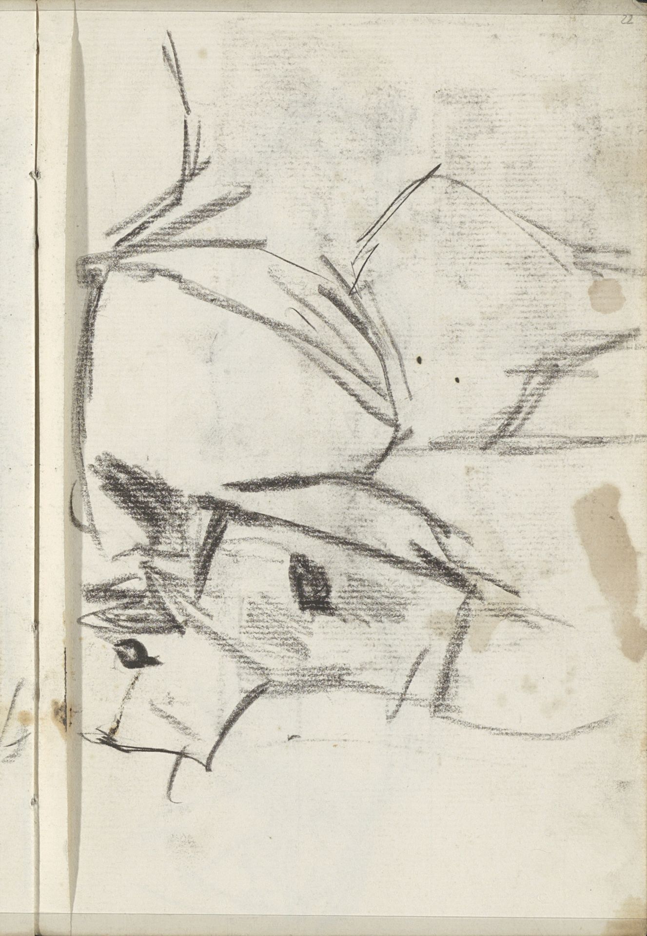 Twee paarden, mogelijk met haverzak by George Hendrik Breitner