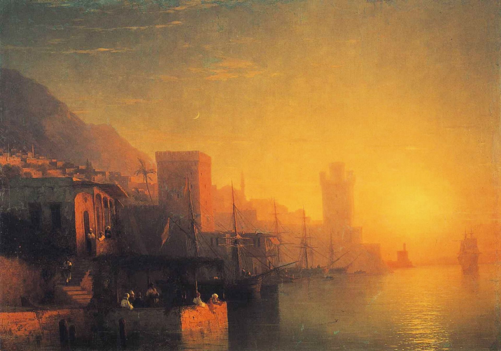 The Island of Rhodes by Ivan Konstantinovich Aivazovsky