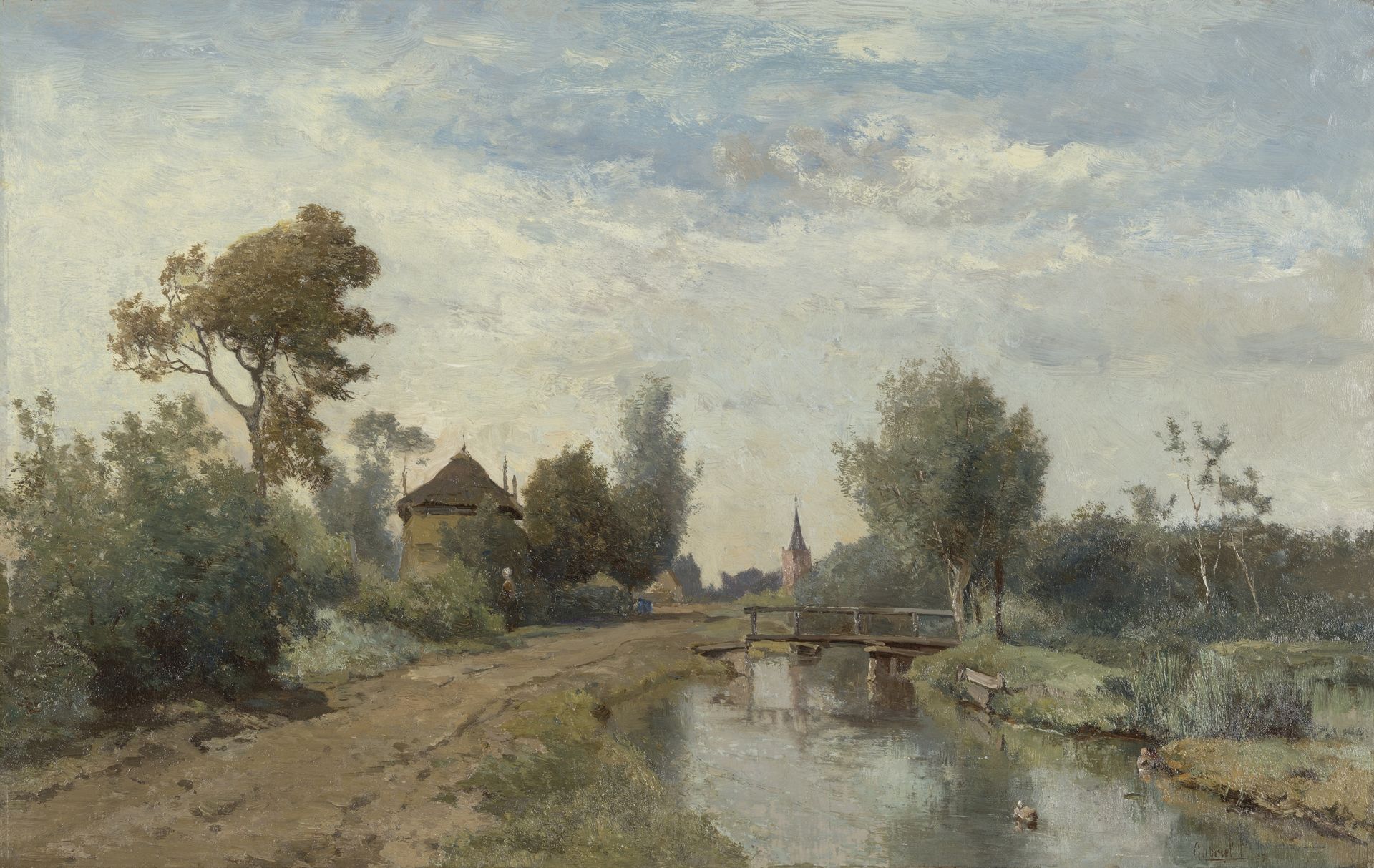 Landscape near Kortenhoef by Paul Joseph Constantin Gabriël
