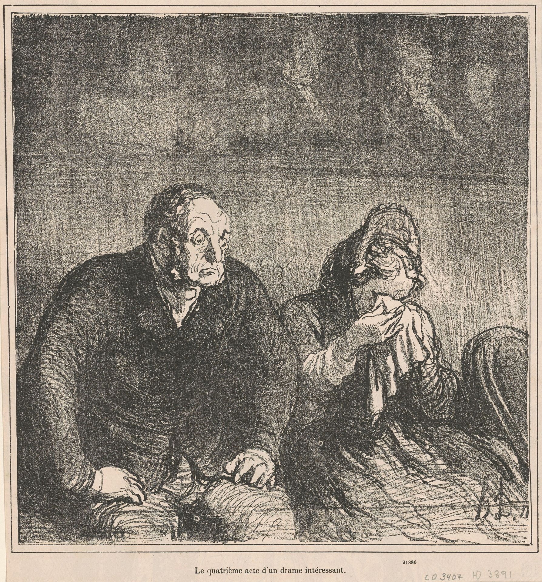 Le quatrième acte d'un drame intéressant by Honoré Daumier