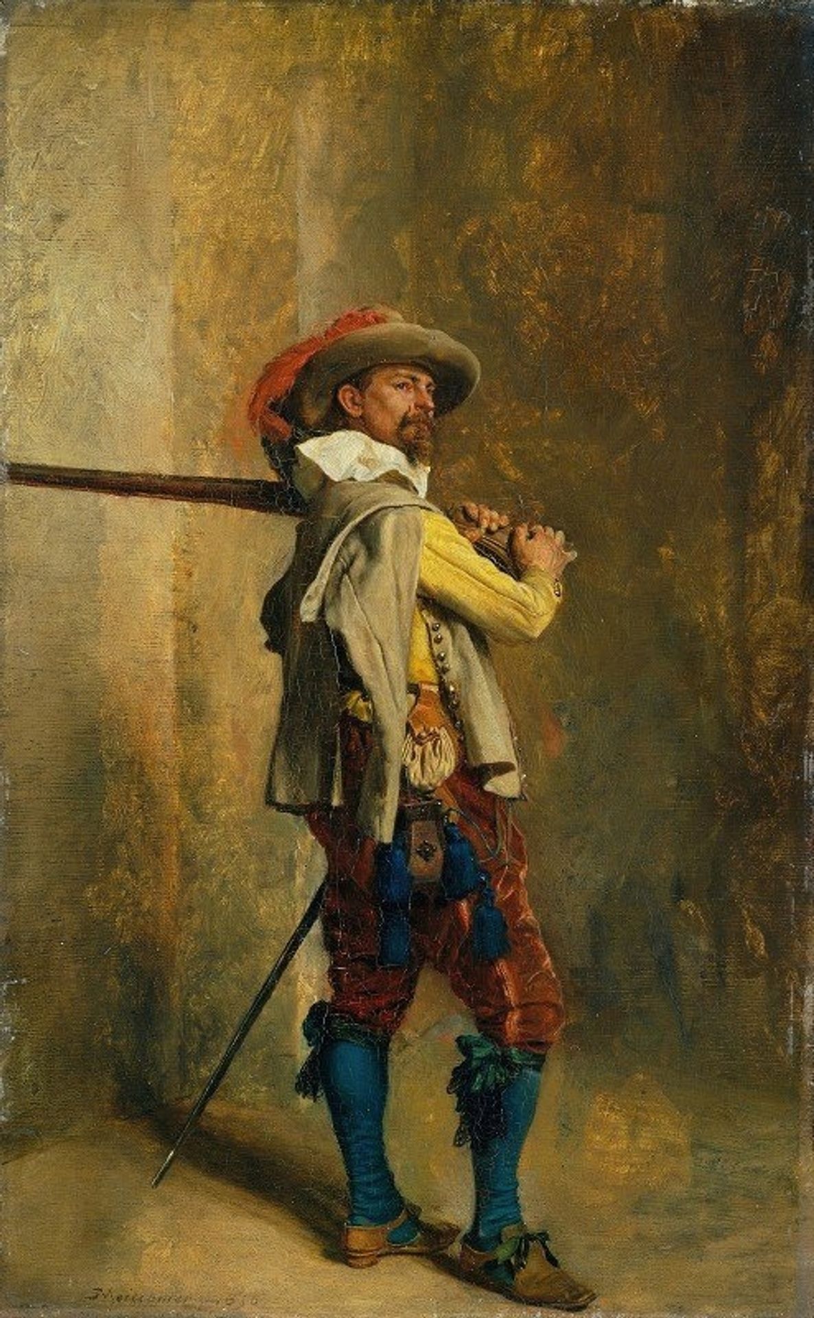 A Musketeer; Time of Louis XIII by Ernest Meissonier