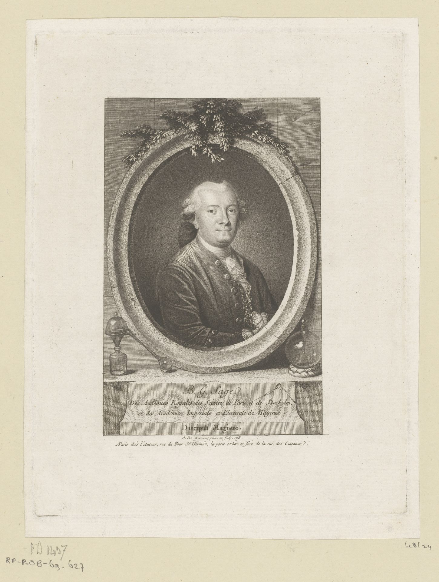 Portret van Balthazar Georges Sage by Antoine de Marcenay de Ghuy