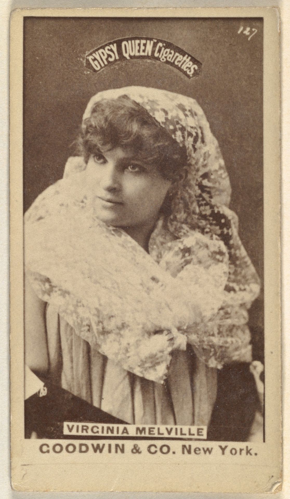 Virginia Melville, from the Actors and Actresses series (N171) for Gypsy Queen Cigarettes by Goodwin & Company