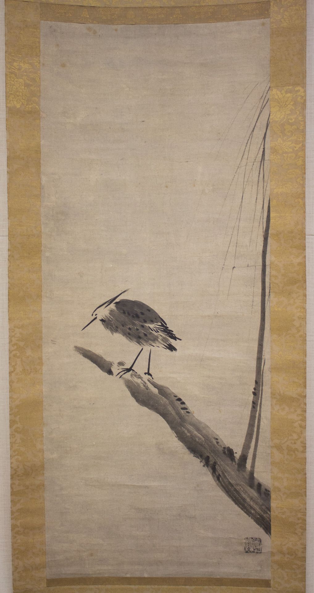 Heron and Willow by Sesshū Tōyō 雪舟等楊