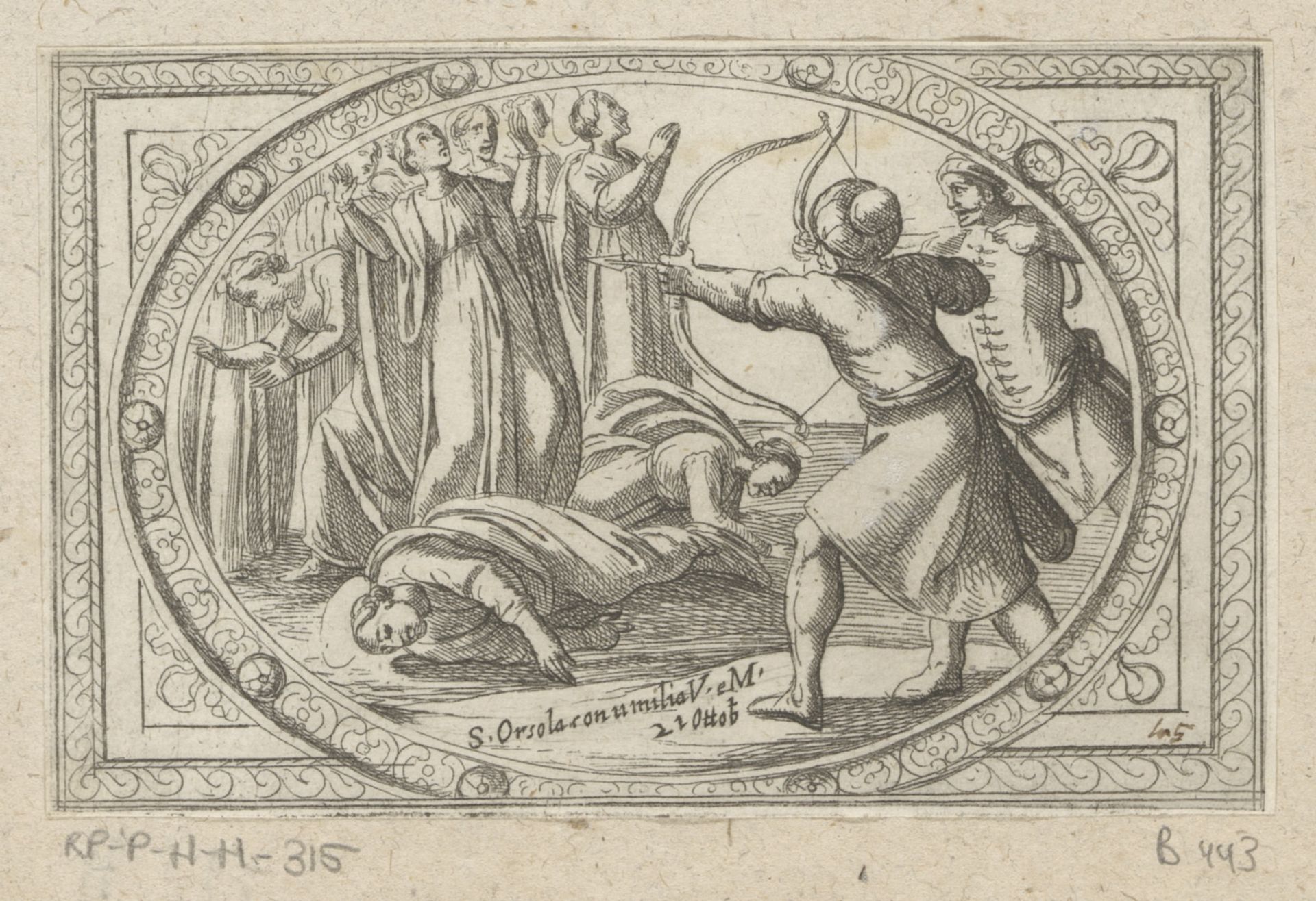 H. Ursula en haar metgezellinnen by Antonio Tempesta