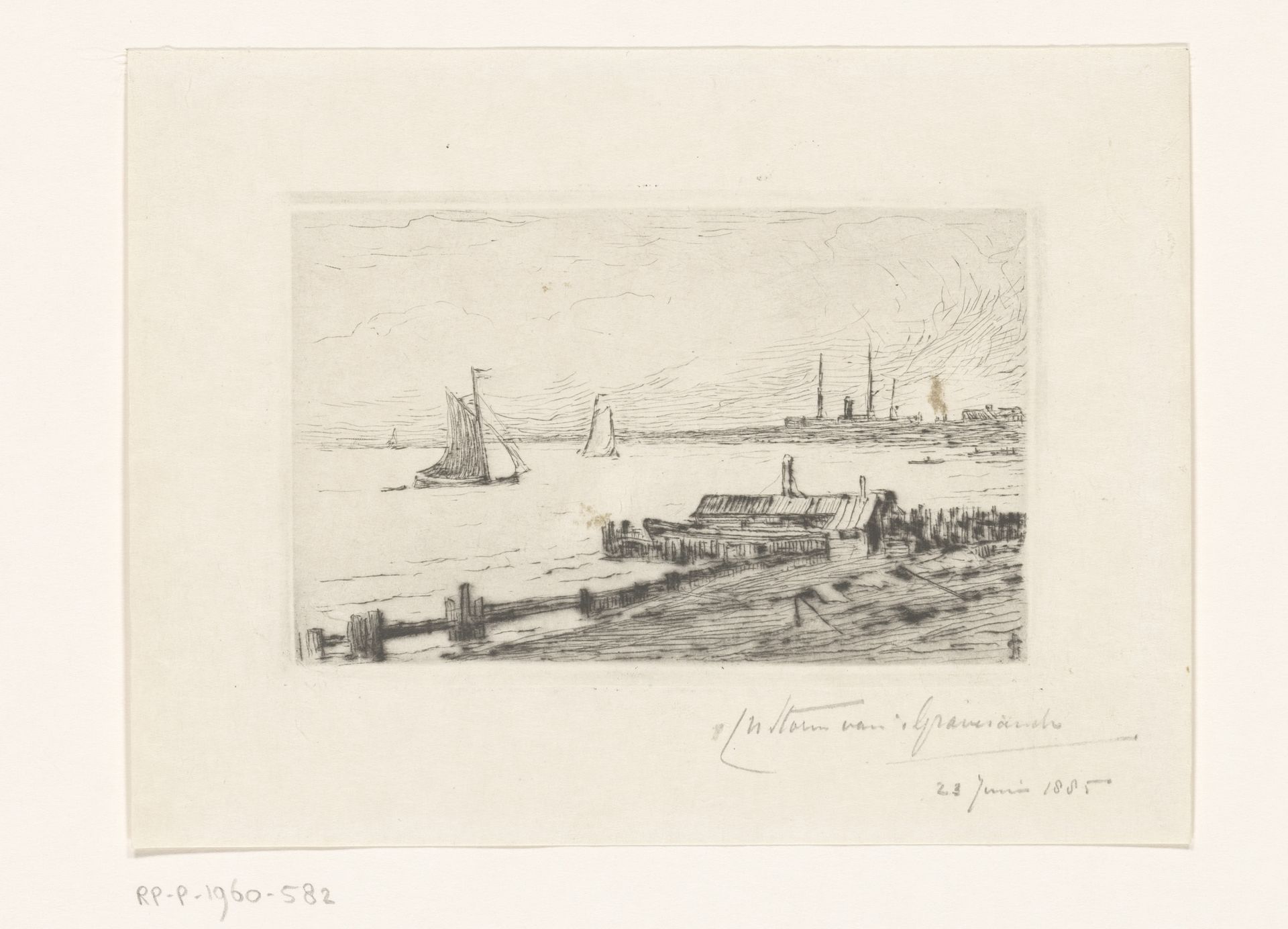 Zeilschepen voor de kust by Carel Nicolaas Storm van 's-Gravesande