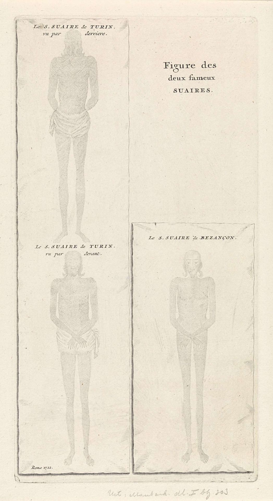 Lijkwade van Turijn en de lijkwade van Besançon by Bernard Picart