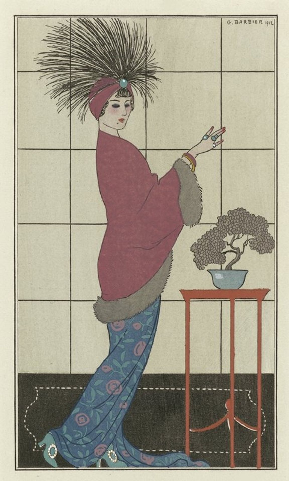 Manteau de Damas ros by George Barbier