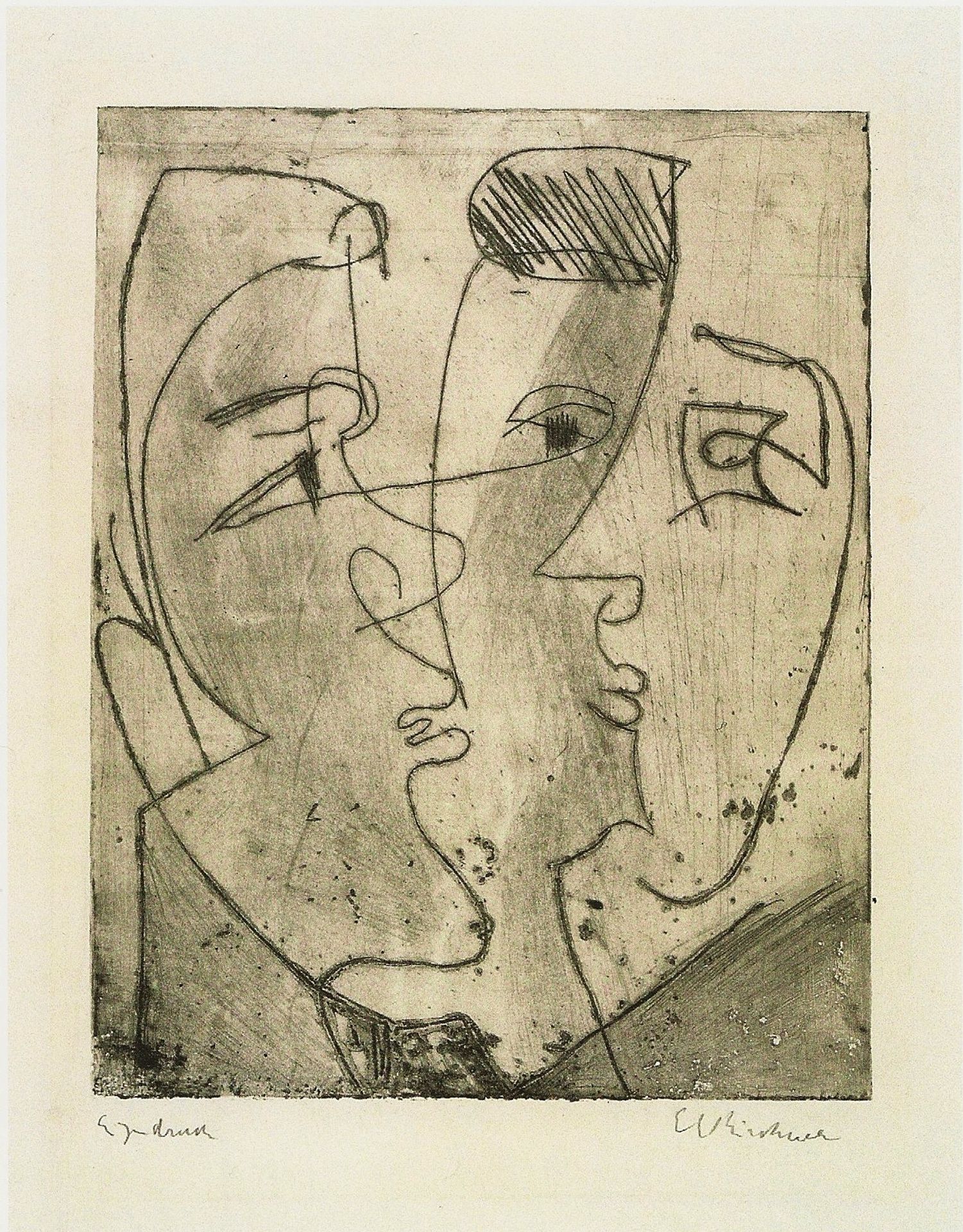 Three Faces by Ernst Ludwig Kirchner