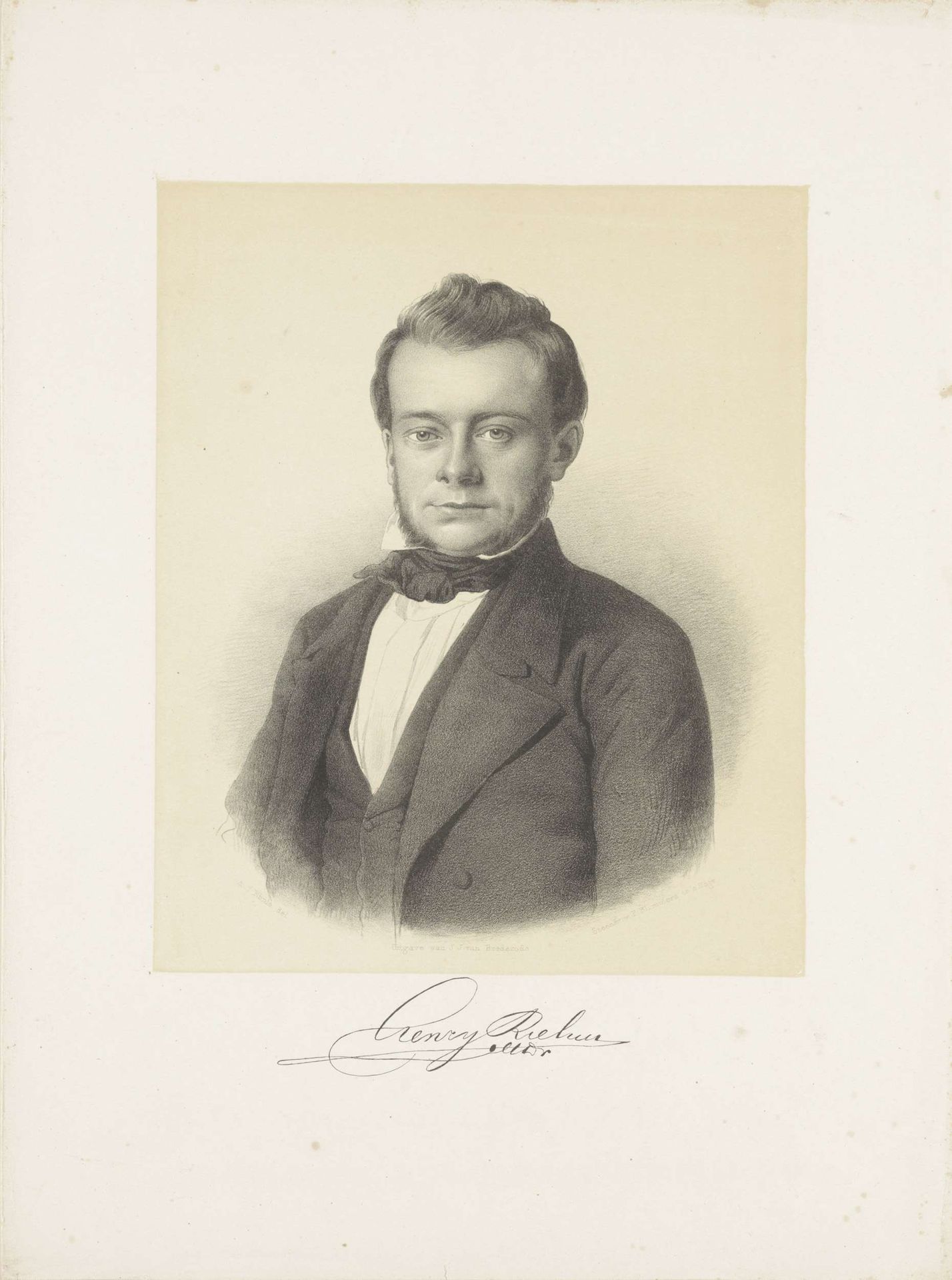 Portret van Christian Heinrich Riehm by Adrianus Johannes Ehnle