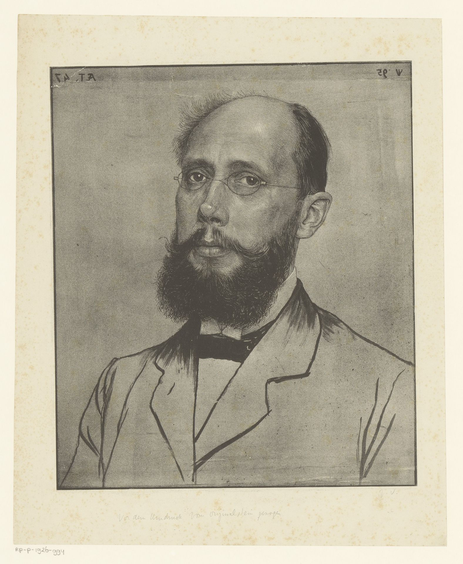 Portret van Samuel Muller Fz. by Jan Veth