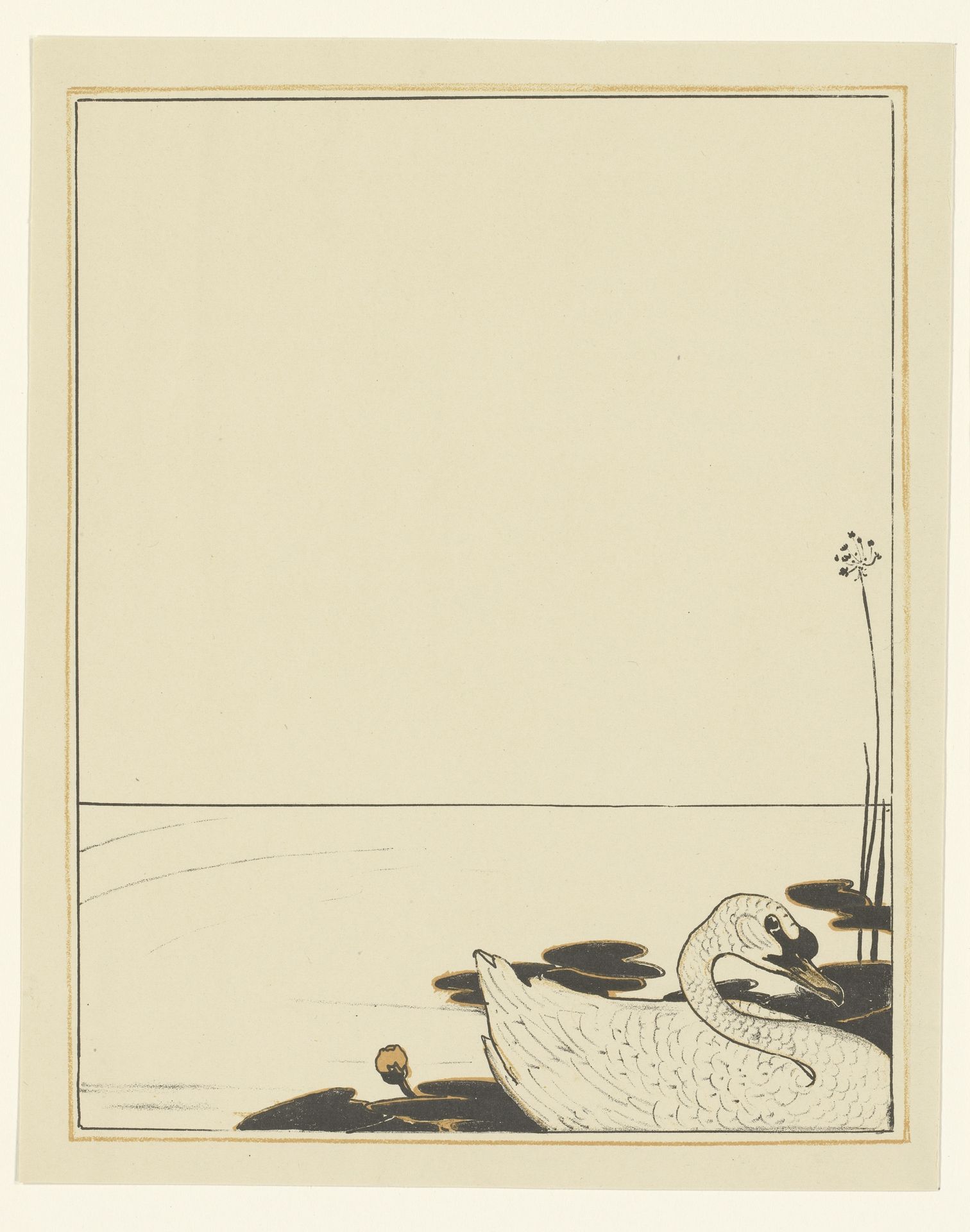 Zwemmende zwaan by Theo van Hoytema